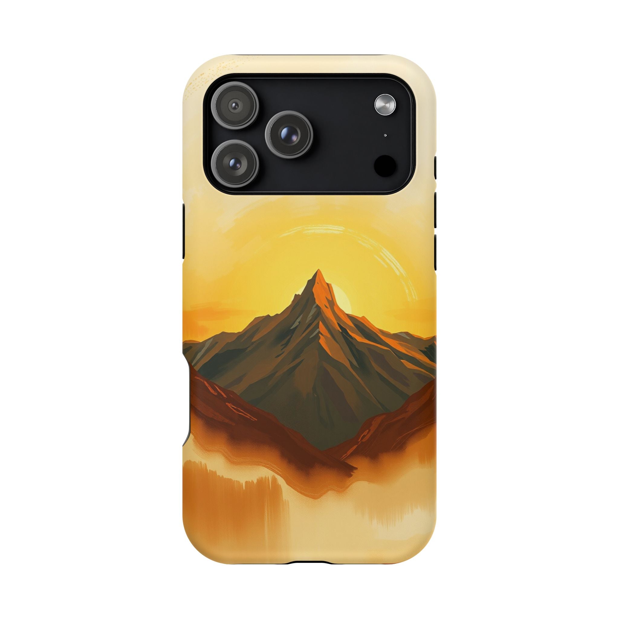 iPhone Mustard And Rust Mountain at Sunrise Slim iPhone Everyday · iPhone Case