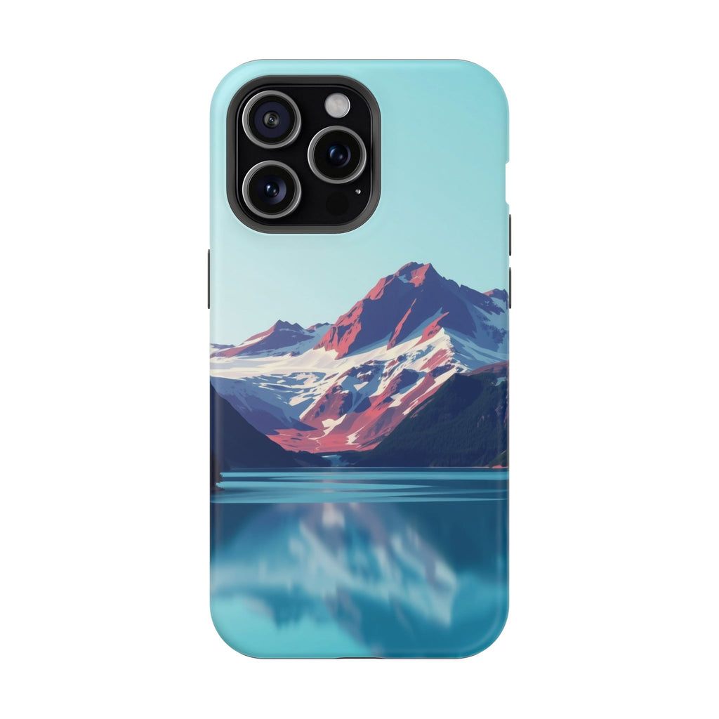 iPhone Cyan And Magenta Glacier Lake Slim Everyday Designer Case · iPhone Case