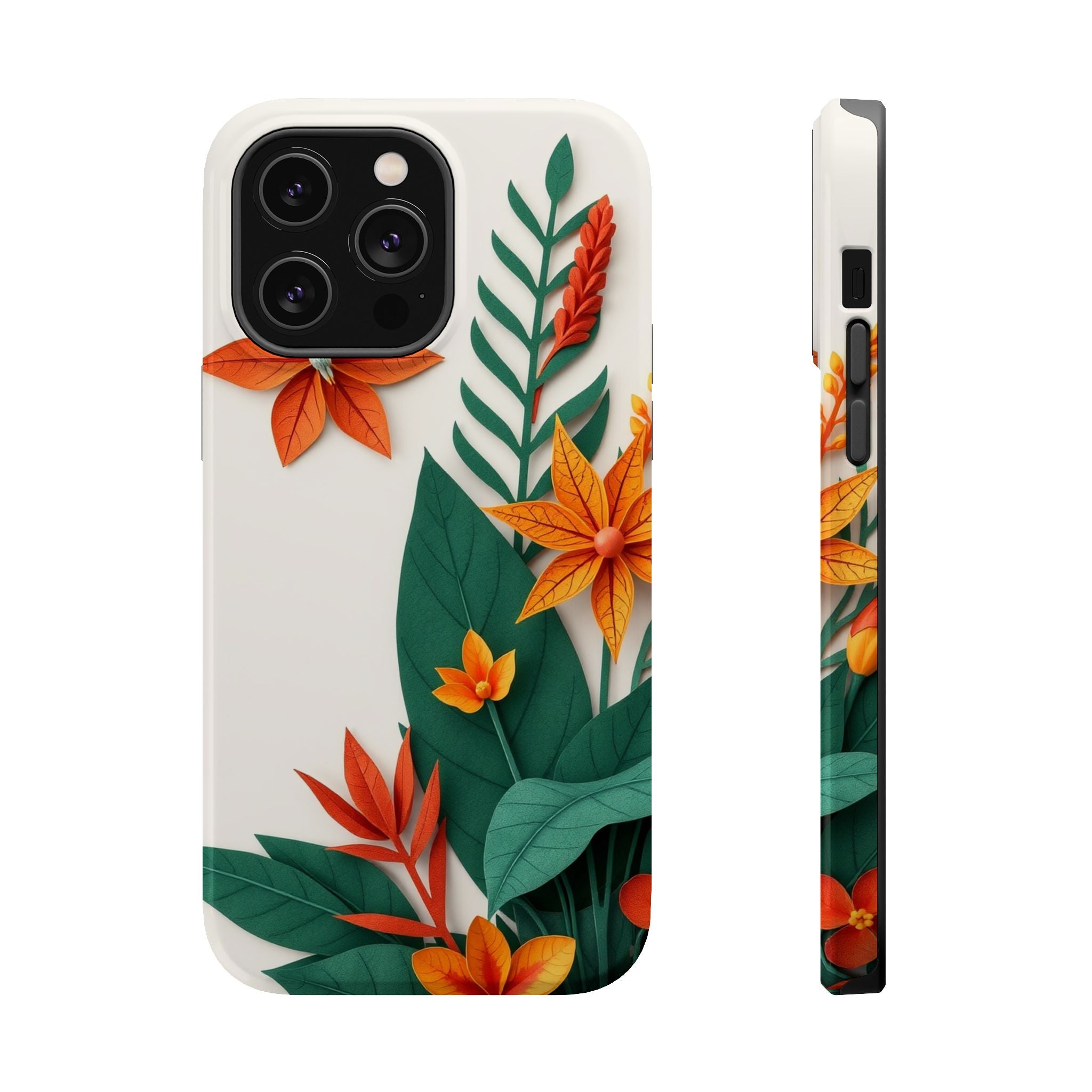 iPhone Jungle Floral Paper Cut Art Bold Modern Everyday Snap Case · iPhone Case