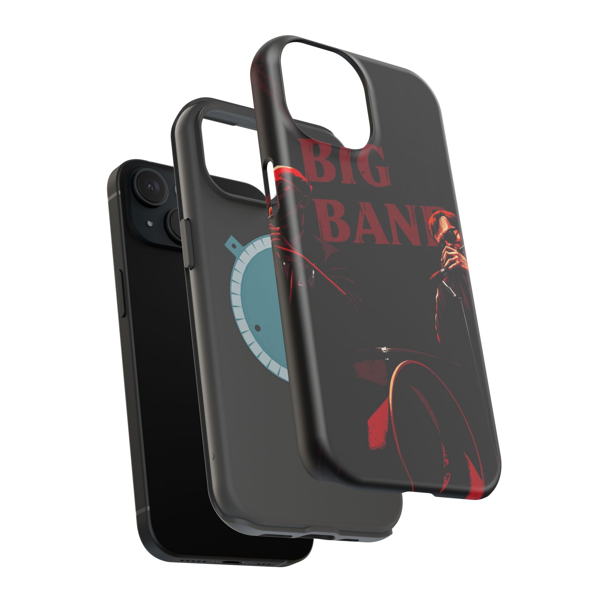 iPhone Black And Crimson Big Band Era Slim Everyday Designer Case · iPhone Case