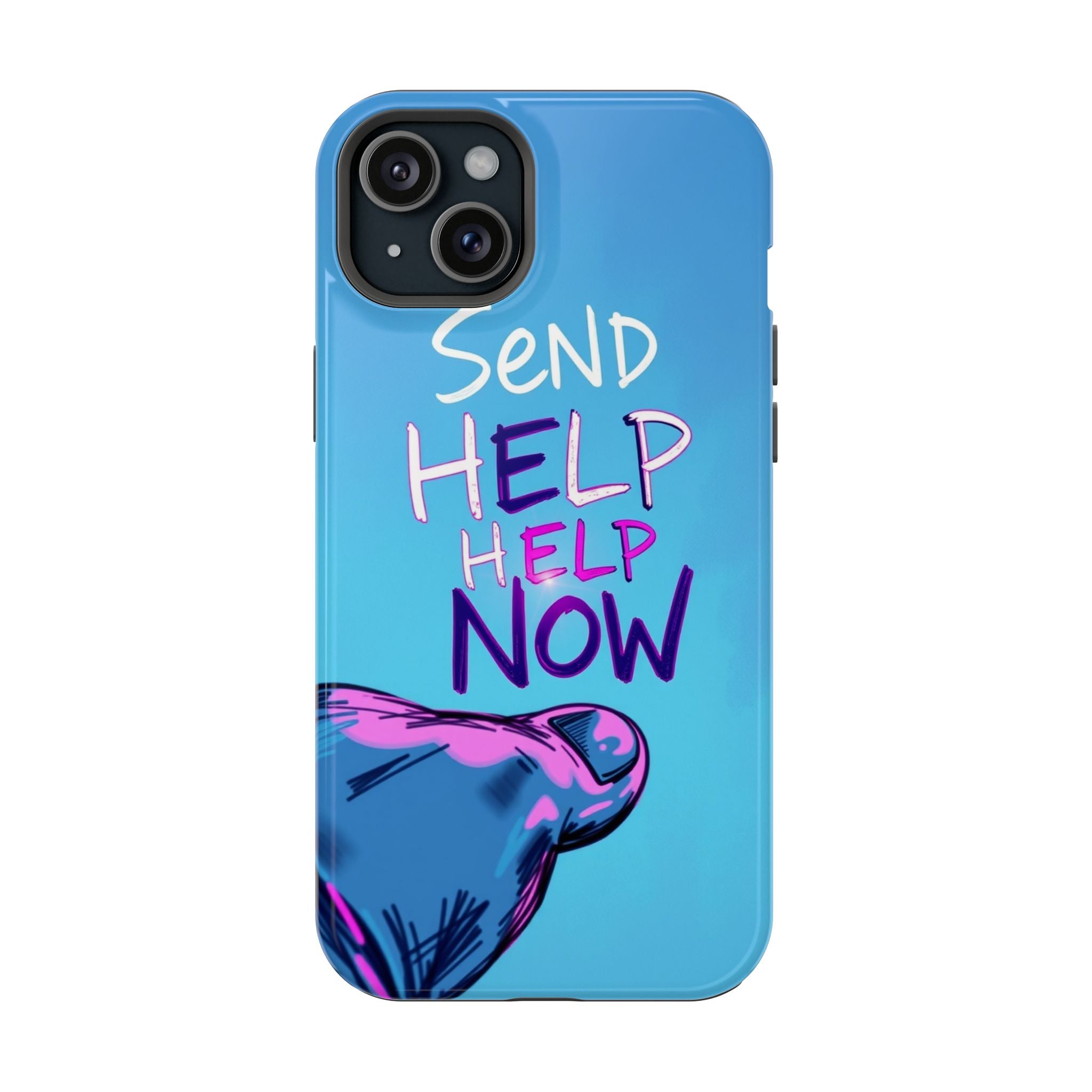 iPhone Radiant Send Help Now Design Slim Everyday Designer Case · iPhone Case