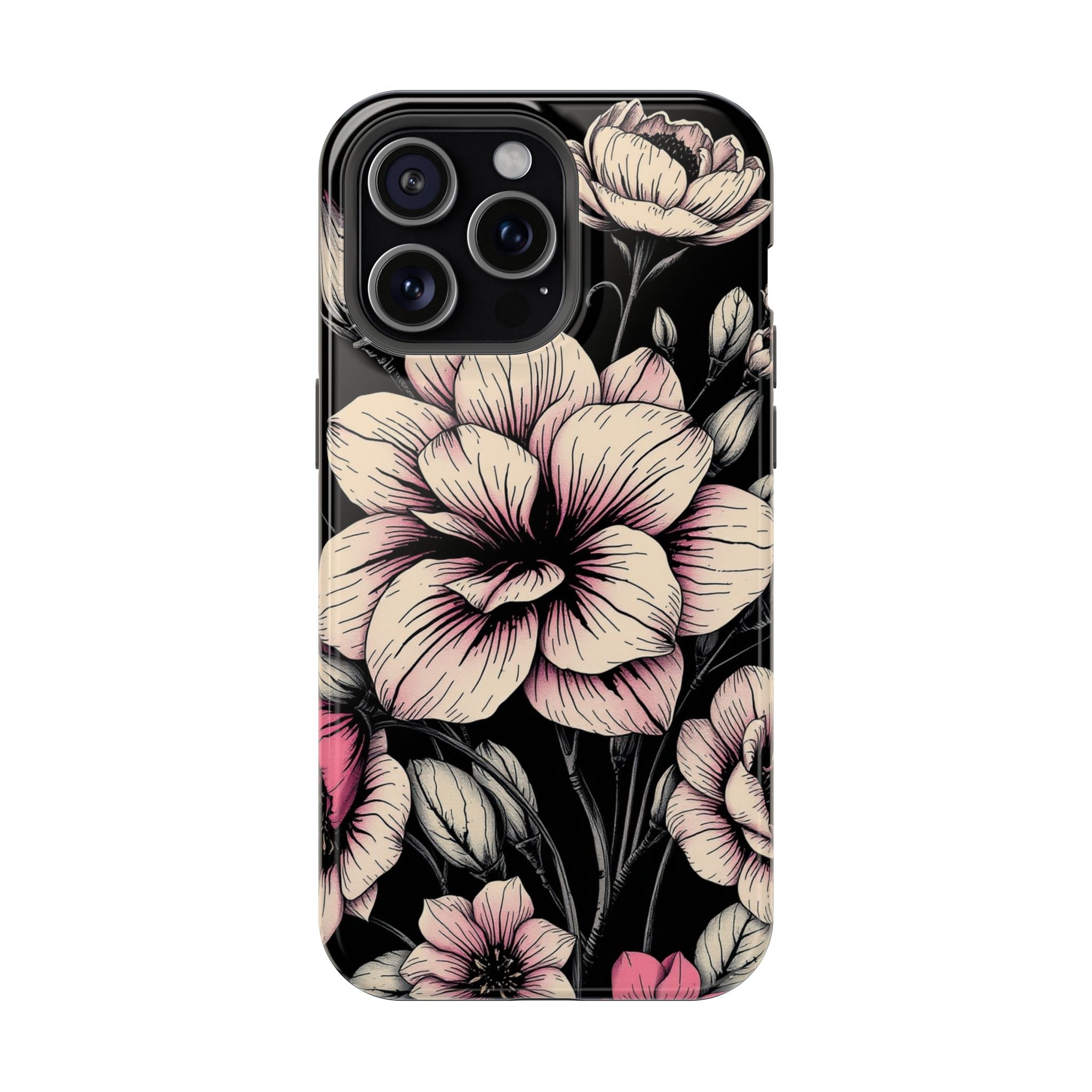 iPhone Floral Dark Academia Gothic Ink Slim Everyday Designer Case · iPhone Case