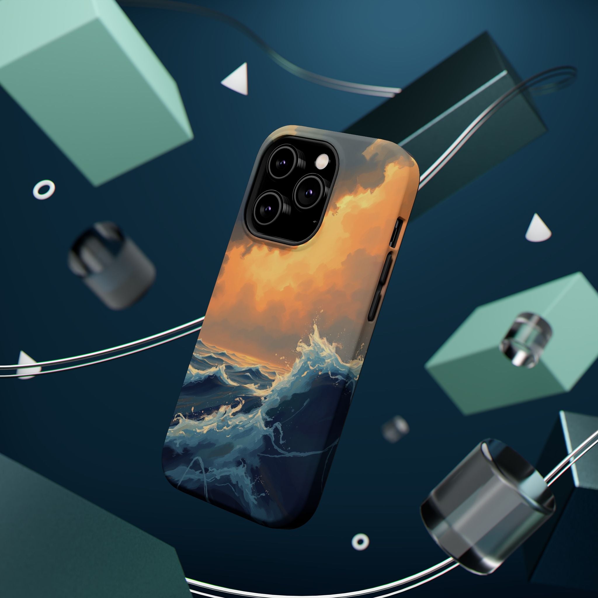 iPhone Sunset Amber And Peach Storm at Sea Slim iPhone Everyday · iPhone Case