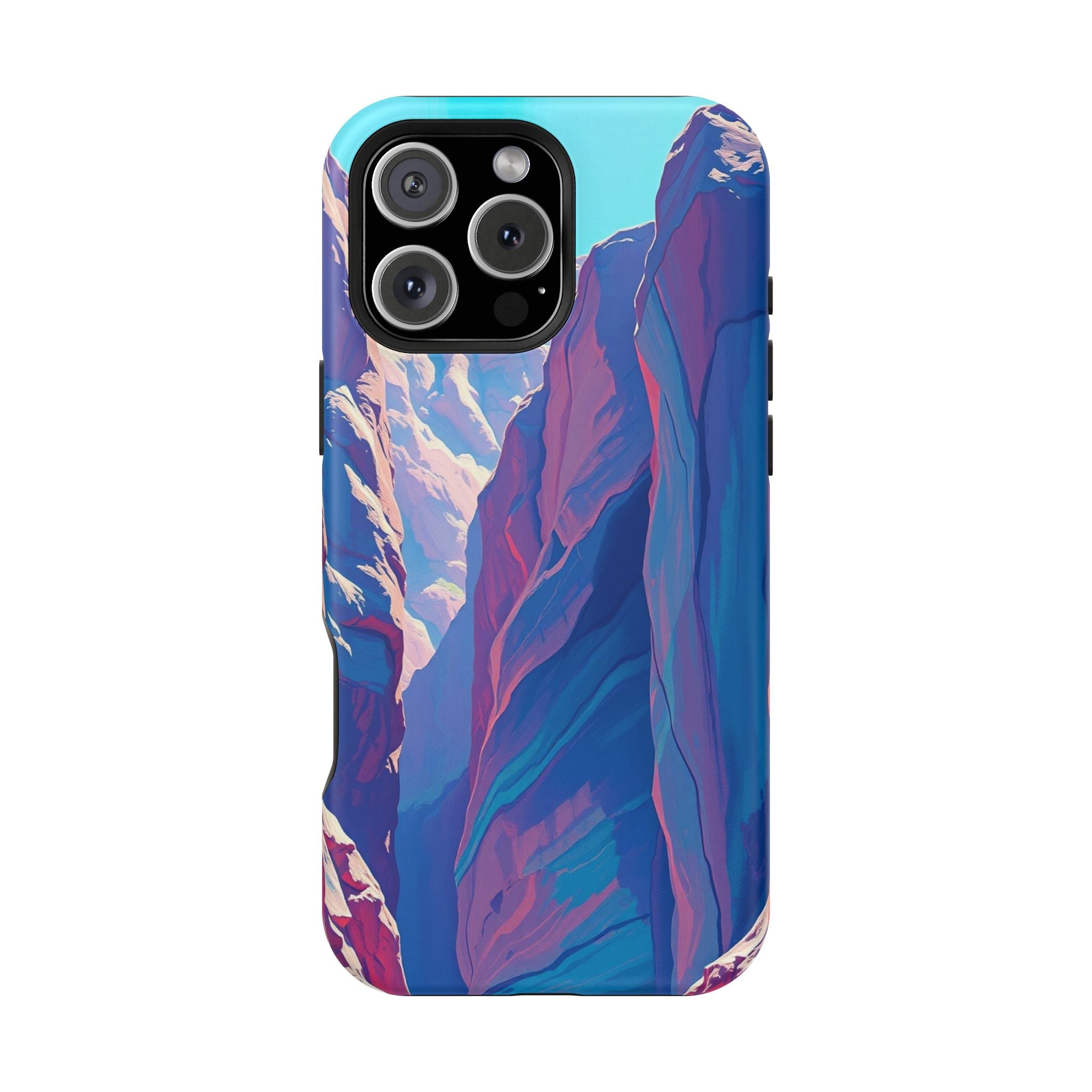iPhone Cyan And Magenta Canyon Wall Slim Everyday Designer Case · iPhone Case