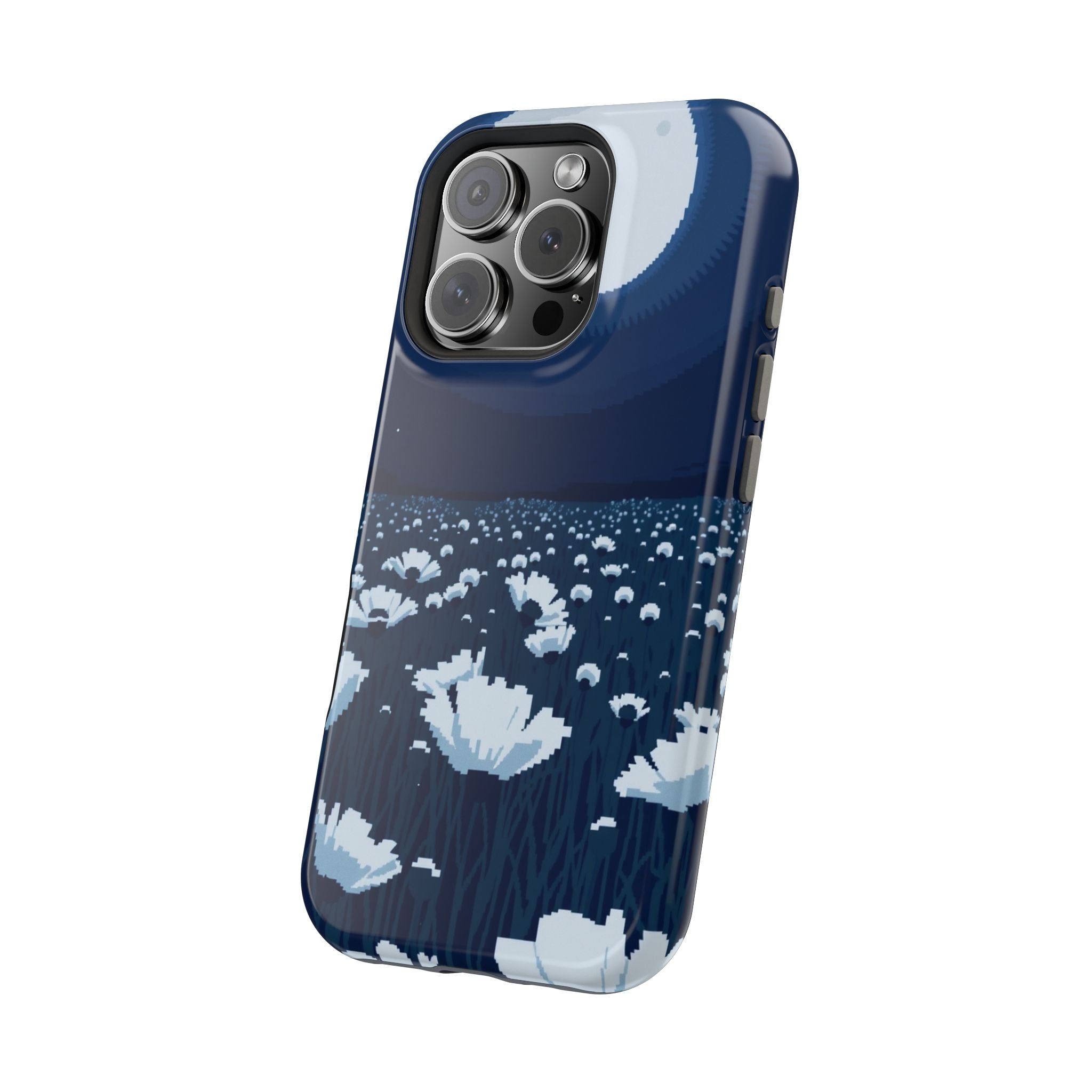 iPhone Poppy Field Pixel Art -Bit Bold Modern Everyday Snap Case · iPhone Case