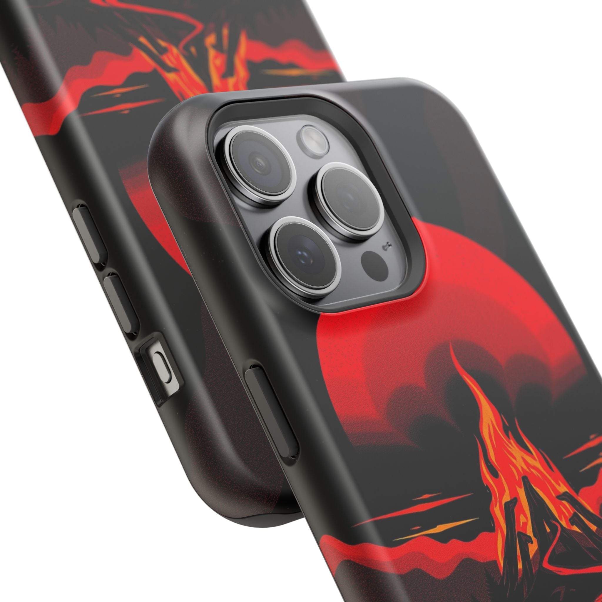 iPhone Black And Crimson Wildfire Glow Slim Everyday Designer Case · iPhone Case