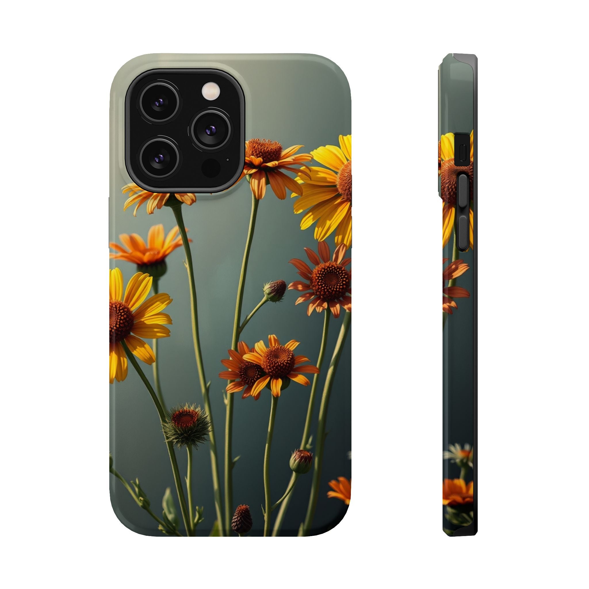 iPhone Mustard And Rust Wildflower Bunch Slim Everyday iPhone Designer · iPhone