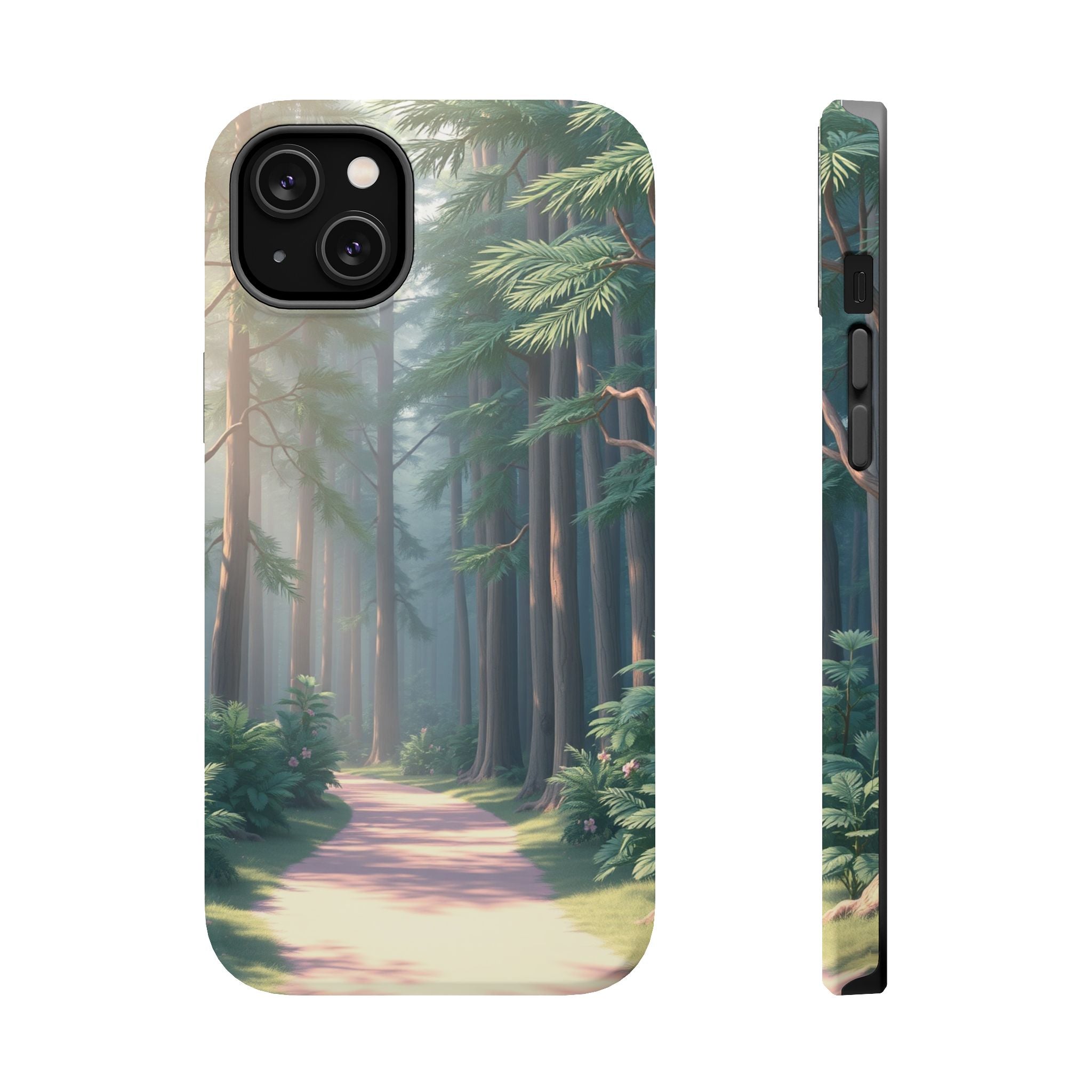 iPhone Mint And Blush Misty Forest Path Slim Everyday iPhone Designer · iPhone C