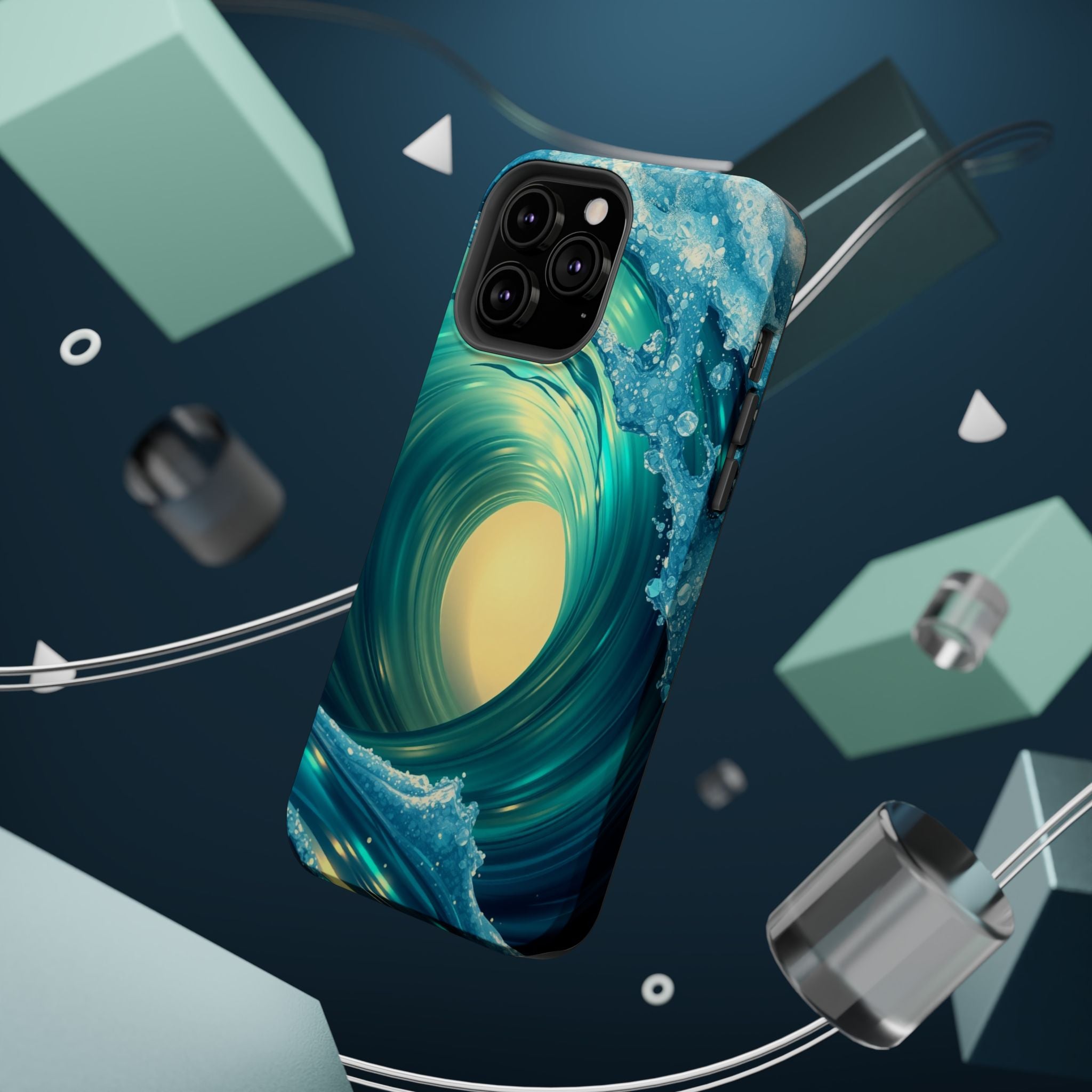 iPhone Ocean Wave Crash Holographic Iridescent Soft iPhone Finish · iPhone Case