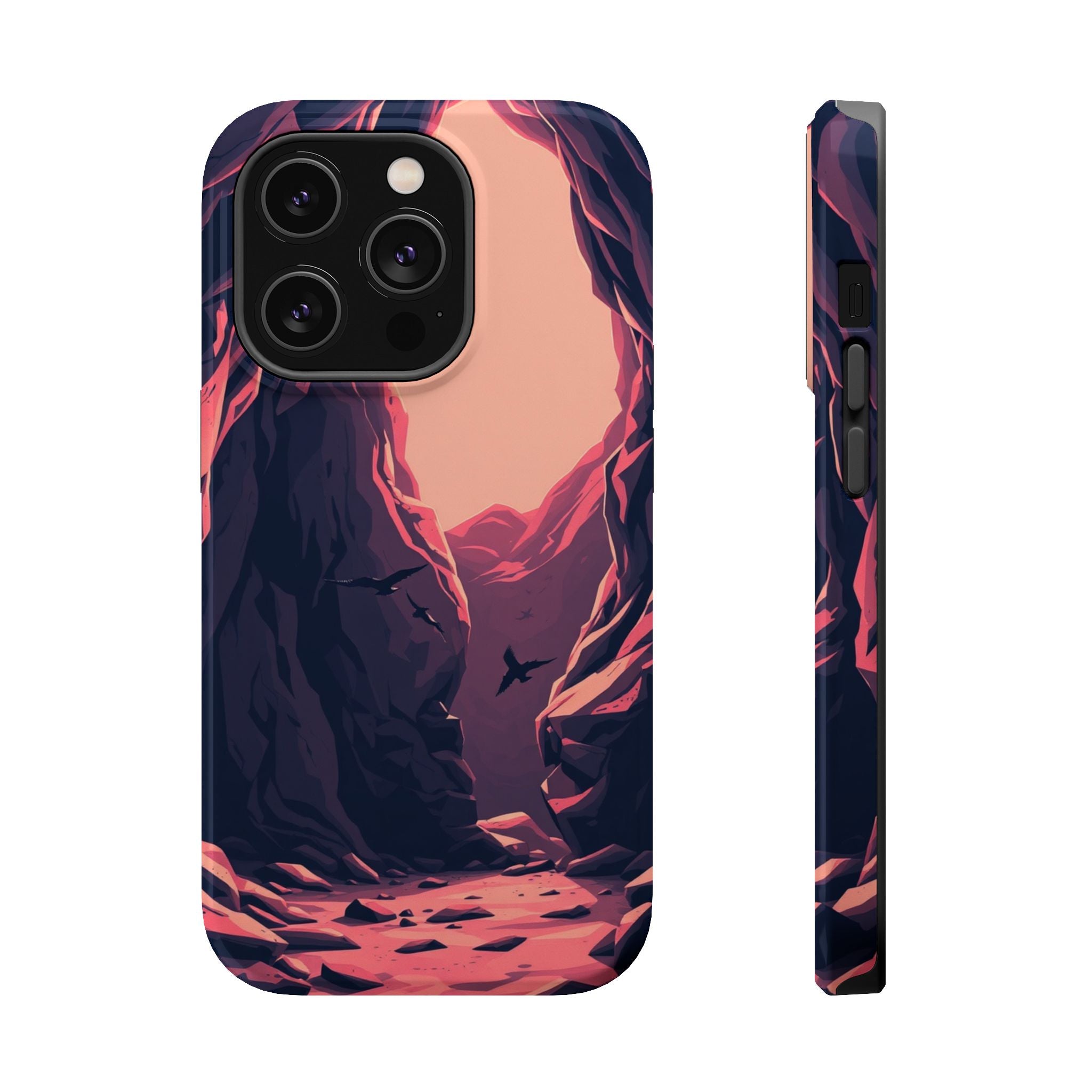iPhone Rose Pink And Cream Dark Crystal Cave Slim Everyday Designer Case · iPhon