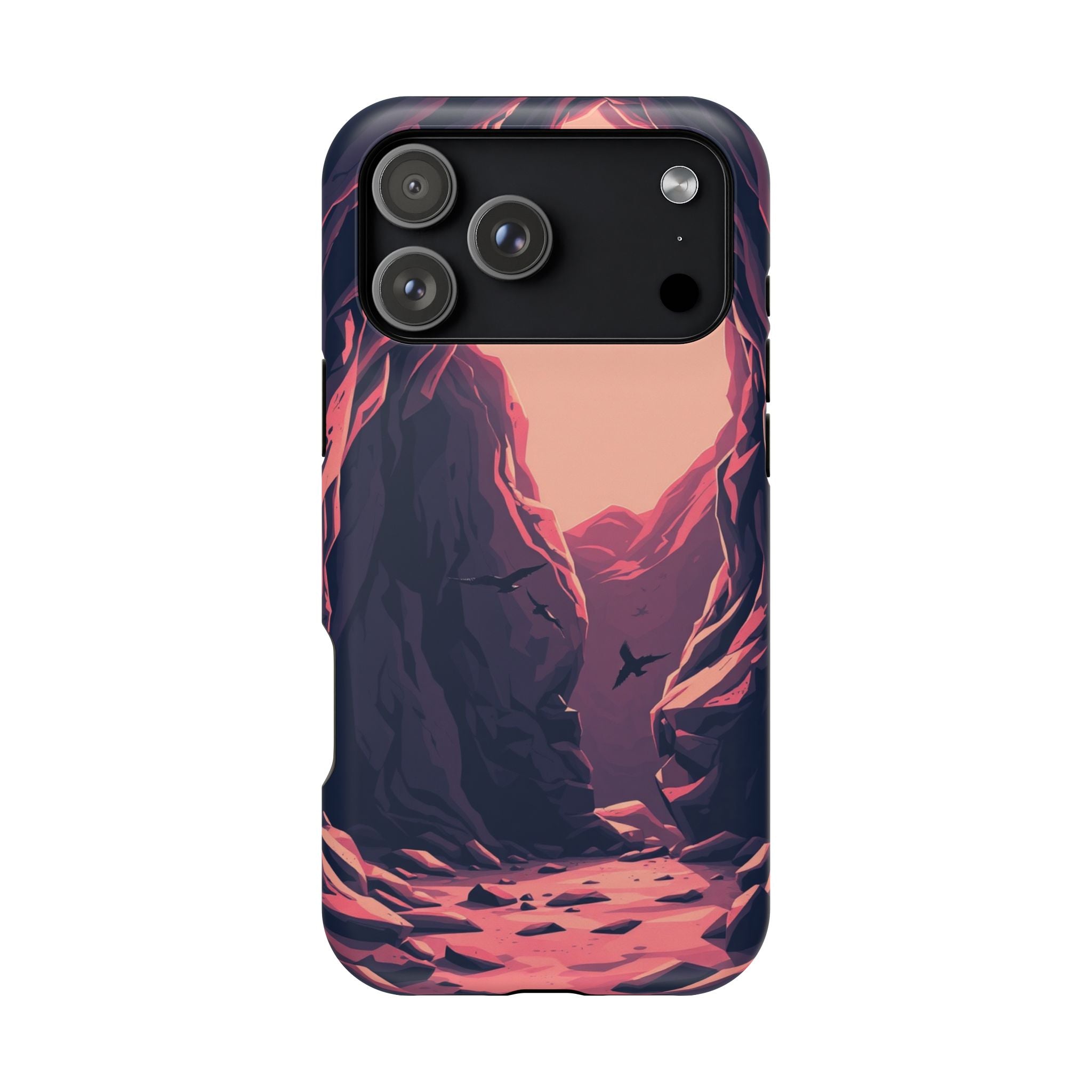 iPhone Rose Pink And Cream Dark Crystal Cave Slim Everyday Designer Case · iPhon