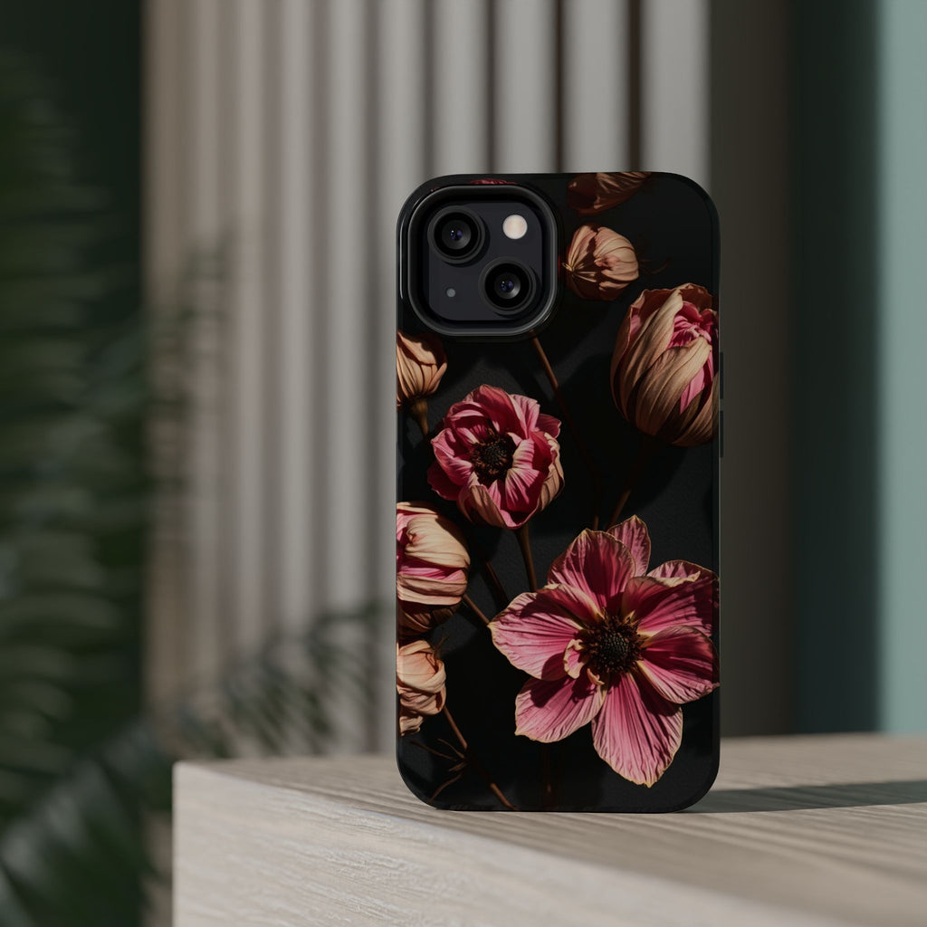 iPhone Dried Flower Flat Lay Electric Art Slim Snap Case · iPhone Case