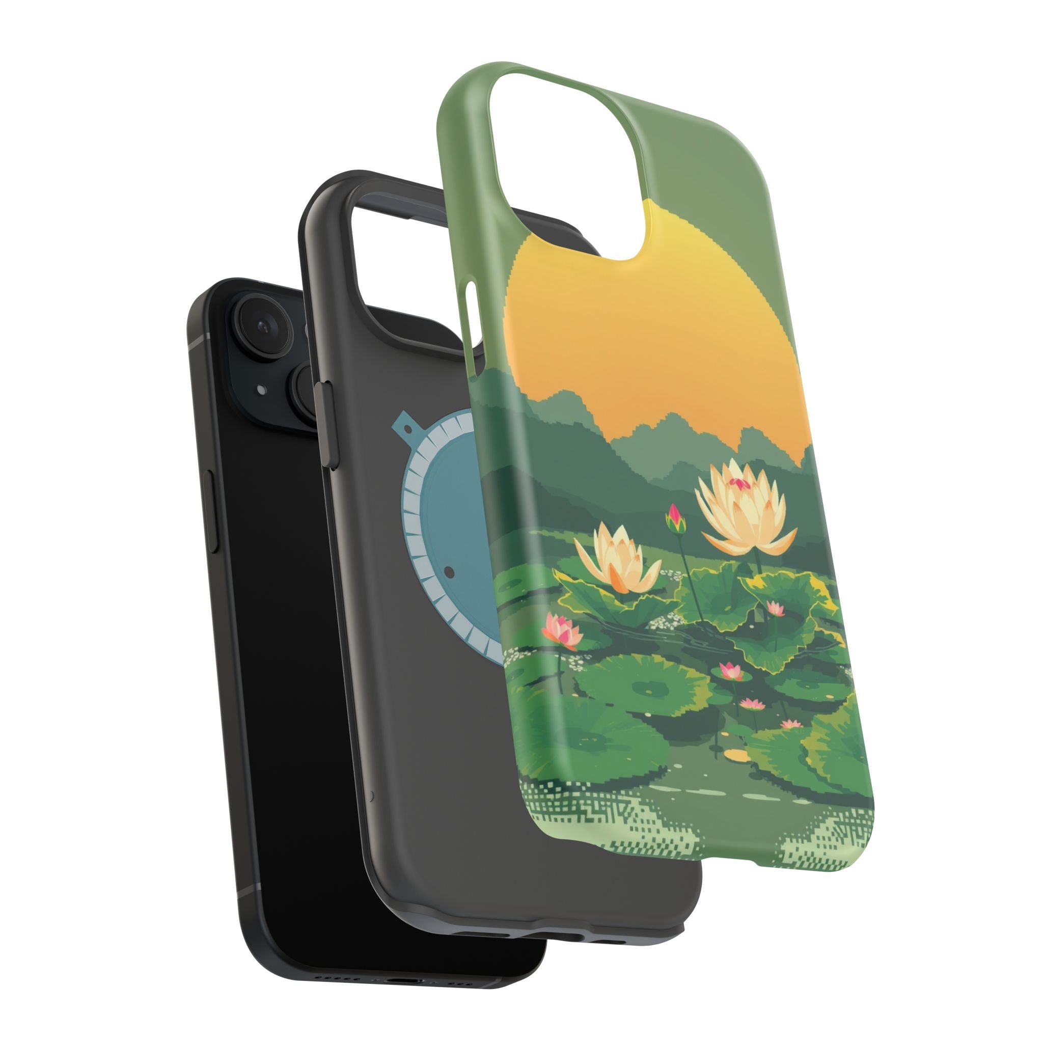 iPhone Lotus Pond Enchanted Art Slim Everyday Designer Case · iPhone Case