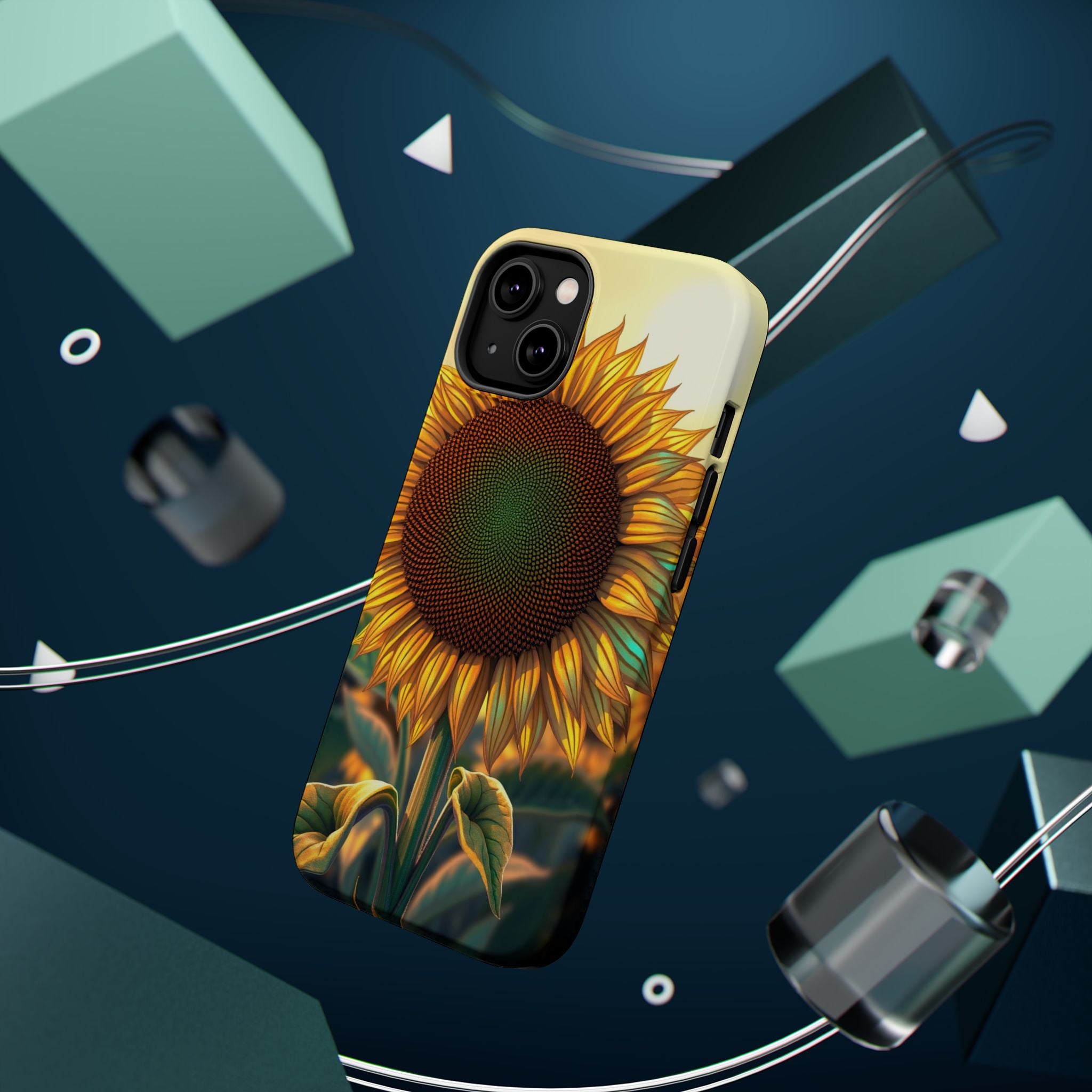 iPhone Sunflower Prairie Bold Art Bold Modern Everyday Snap Case · iPhone Case