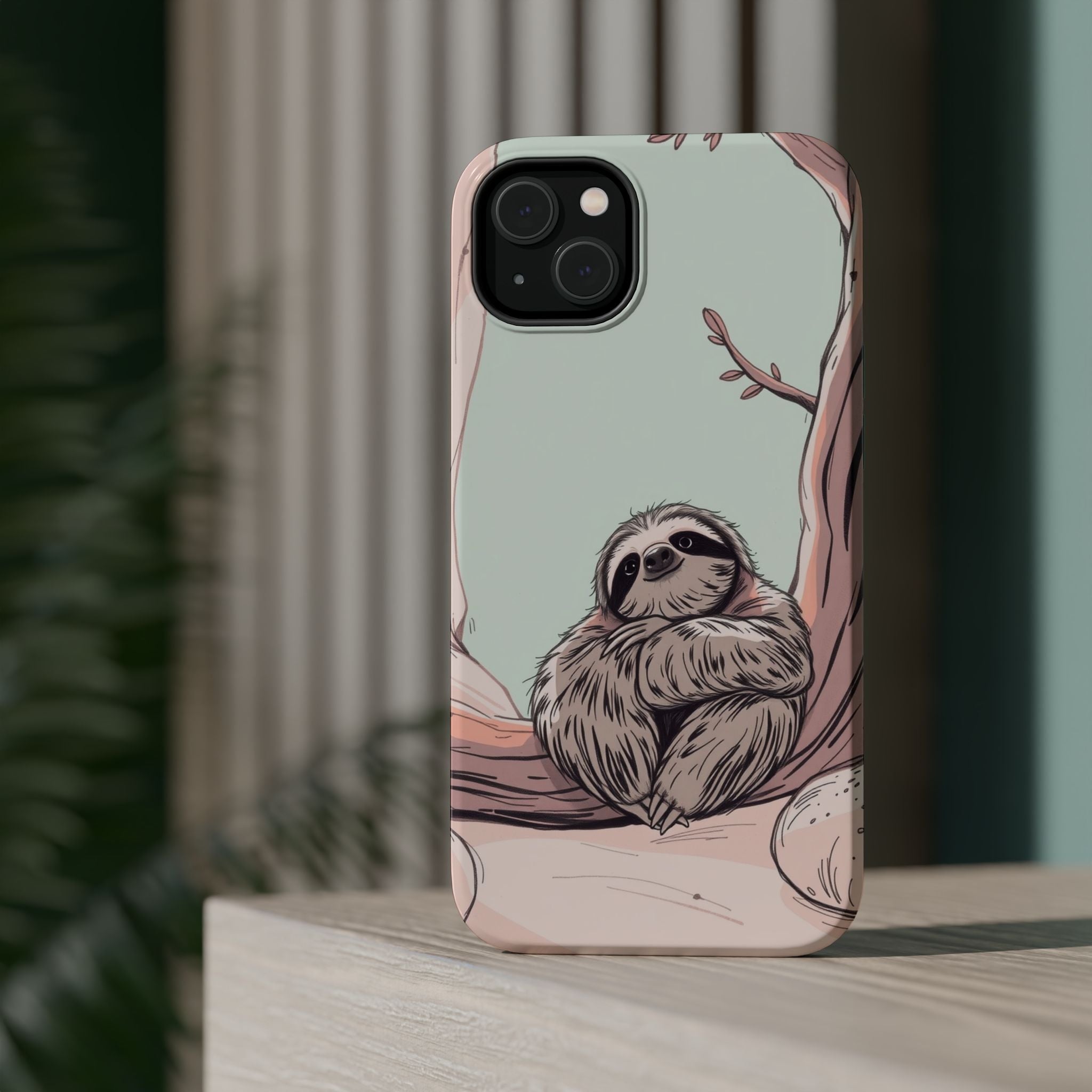 iPhone Cozy Sloth Mode Hand-Drawn Sketch Slim Everyday Designer Case · iPhone Ca