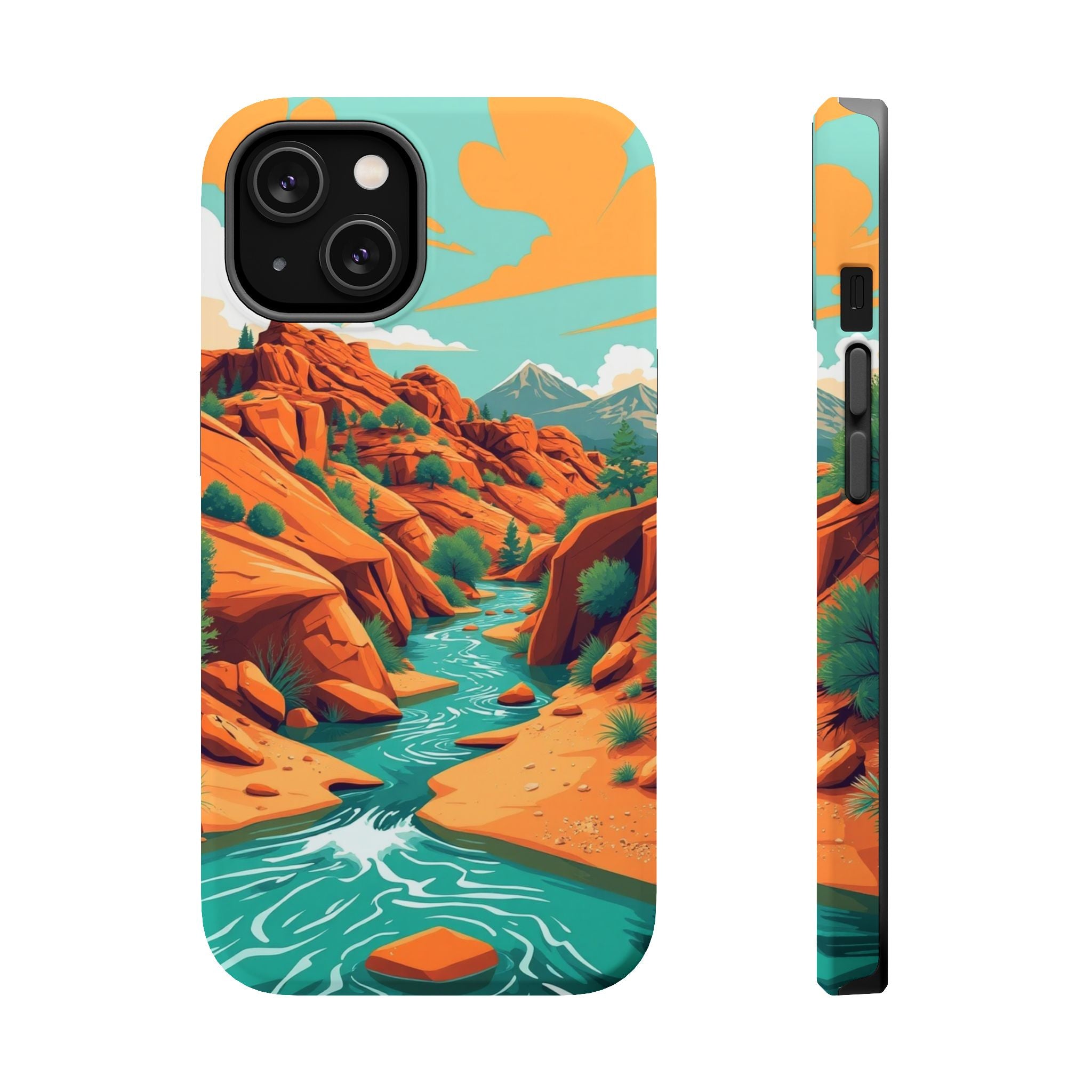 iPhone Vibrant Spring Creek Design Bold Modern Everyday Snap Case · iPhone Case