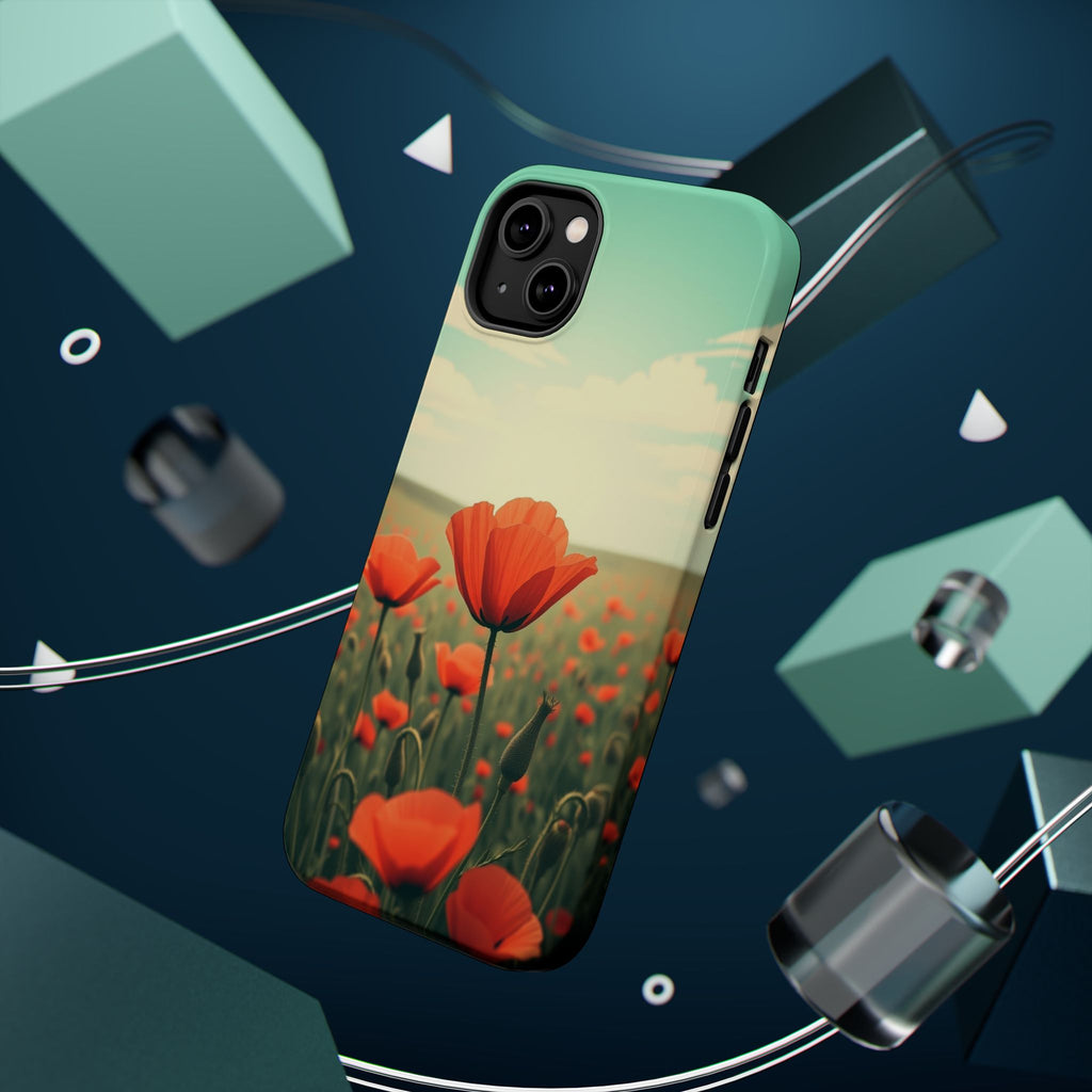 iPhone Radiant Poppy Field Design Bold Modern Everyday Snap Case · iPhone Case