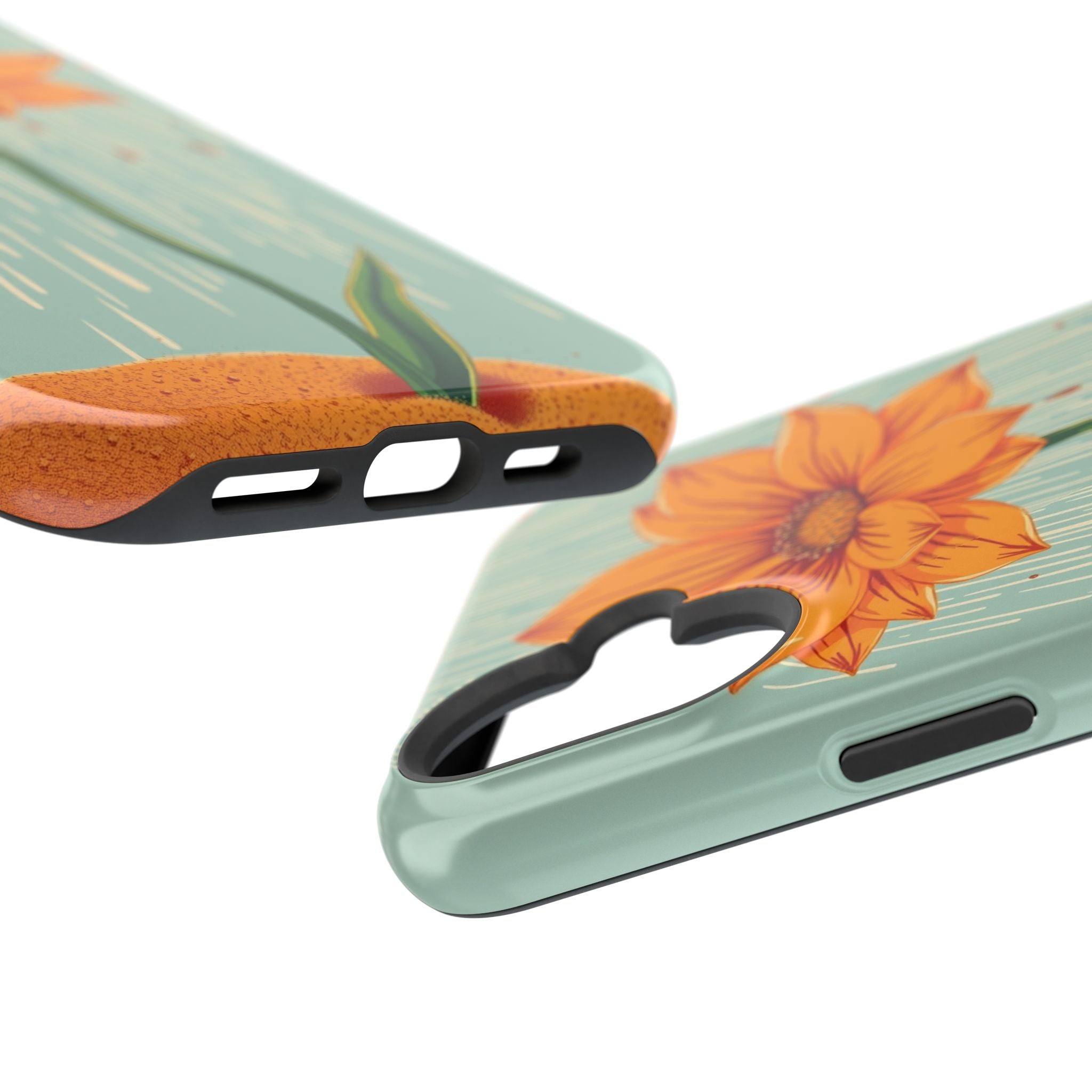 iPhone Spring Shower Bloom Vintage Retro Poster Soft iPhone Finish · iPhone Case
