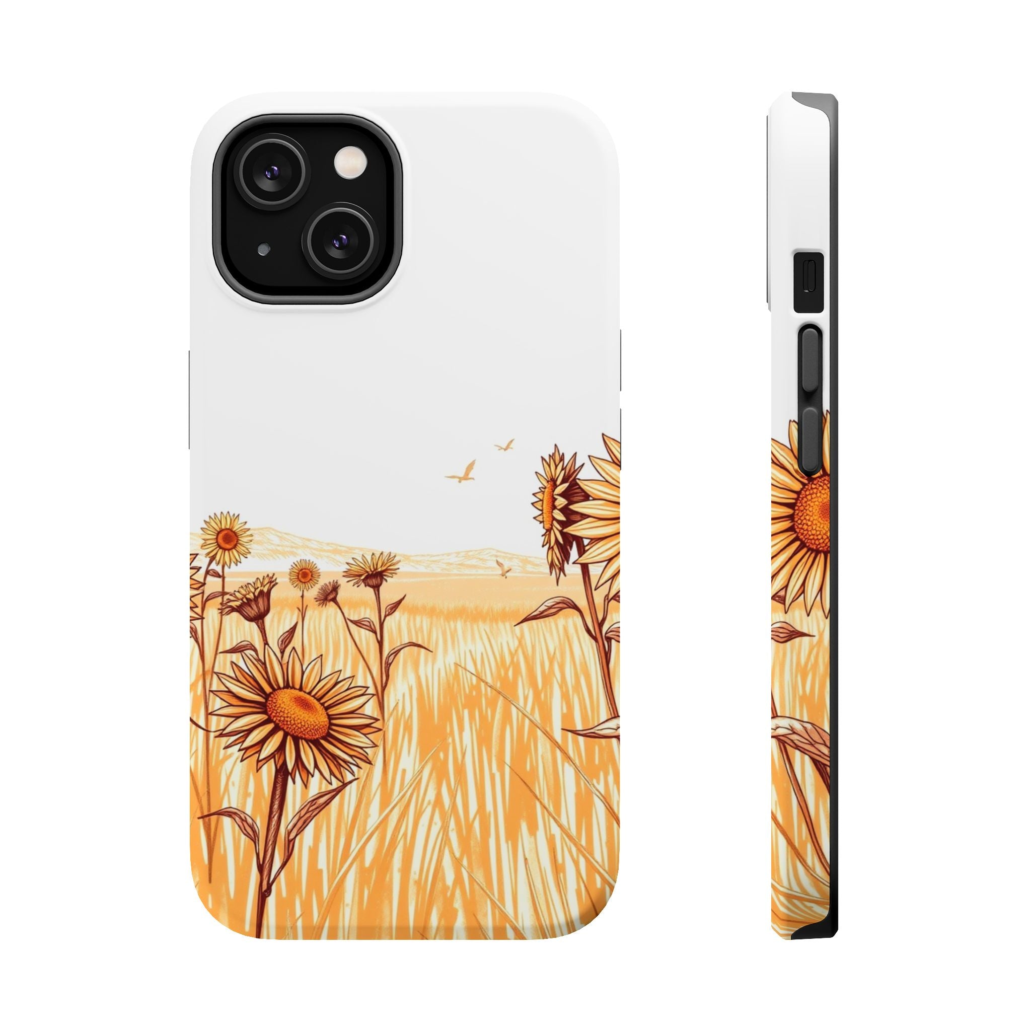 iPhone Burnt Orange And Sand Sunflower Prairie Soft iPhone Finish · iPhone Case