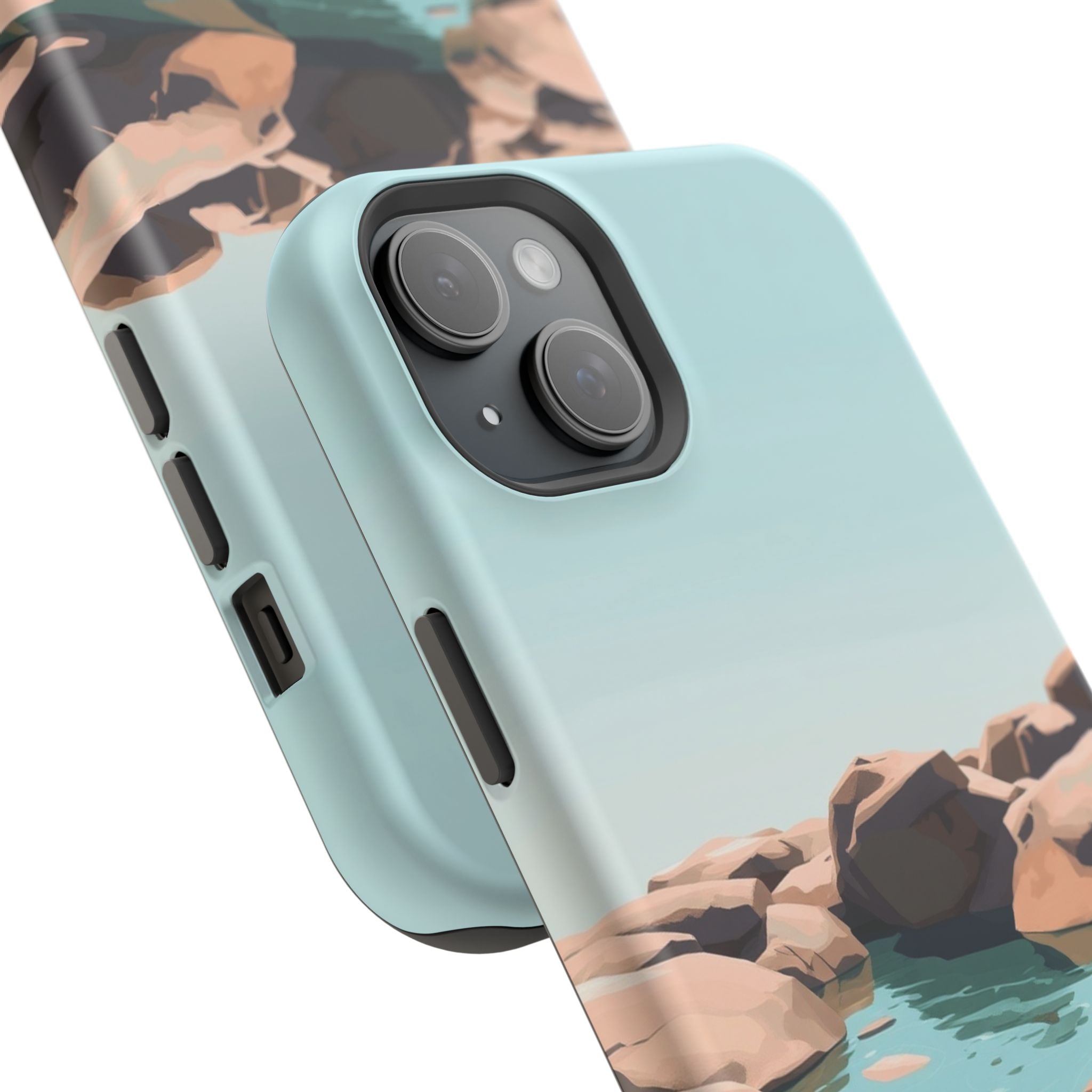 iPhone Tidal Pool Oil Painting Impressionist Slim iPhone Everyday · iPhone Case