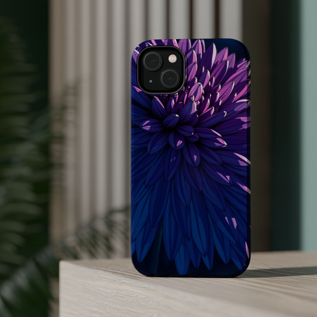 iPhone Indigo And Violet Chrysanthemum Classic Soft iPhone Finish · iPhone Case
