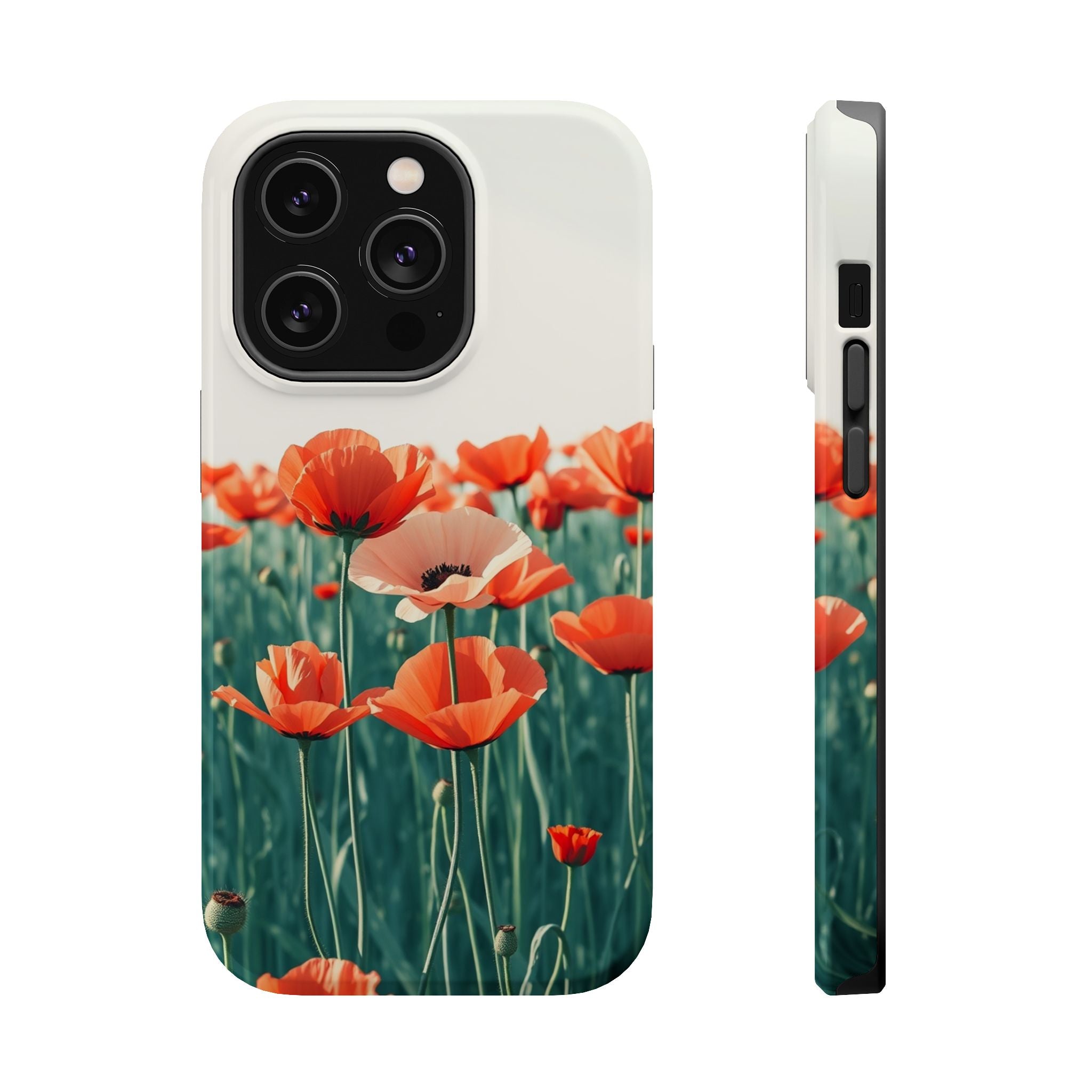 iPhone Mint And Blush Poppy Field 10 Slim Everyday Designer Case · iPhone Case
