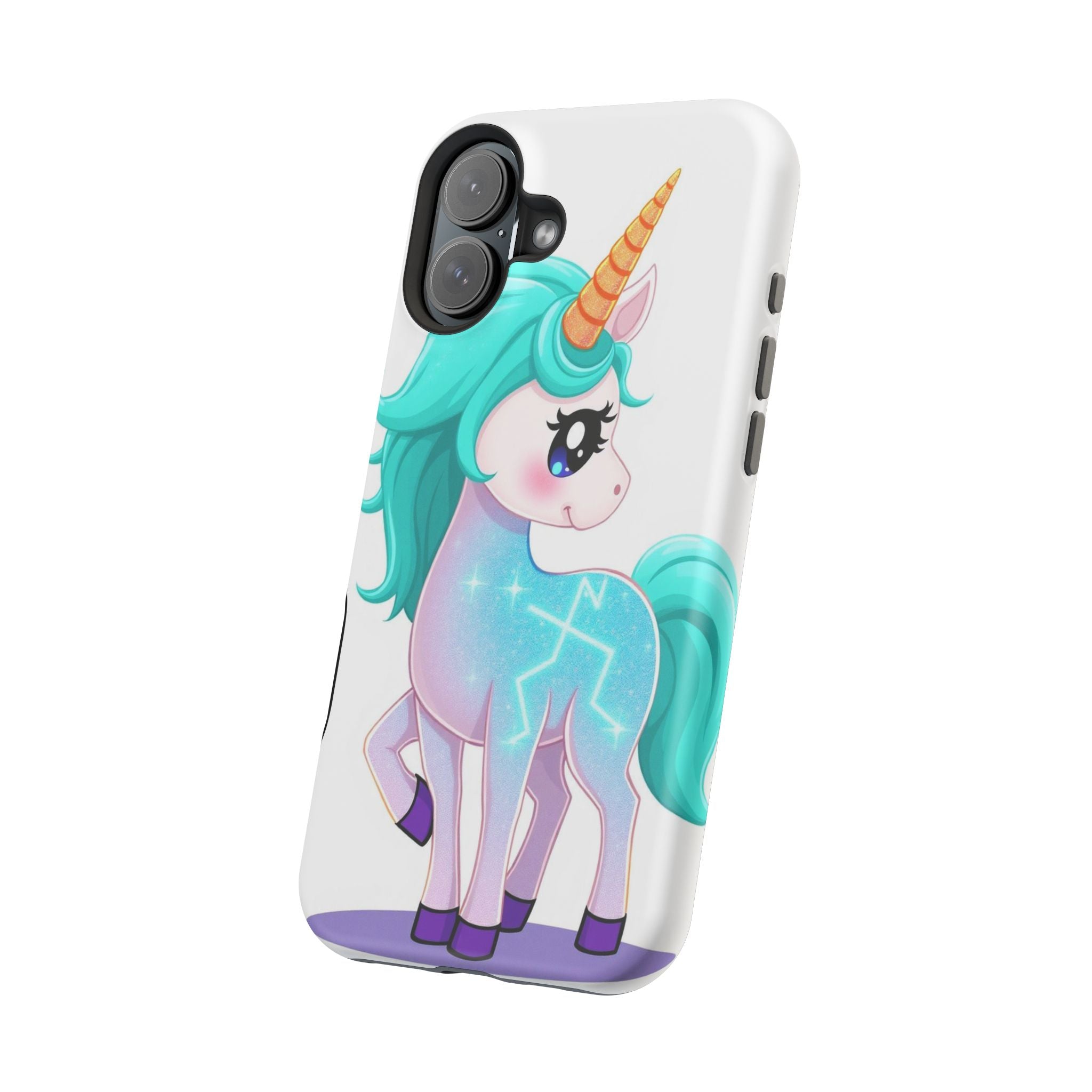 iPhone Turquoise Sparkle Unicorn Kids Fun iPhone Phone Case Gift · iPhone Case