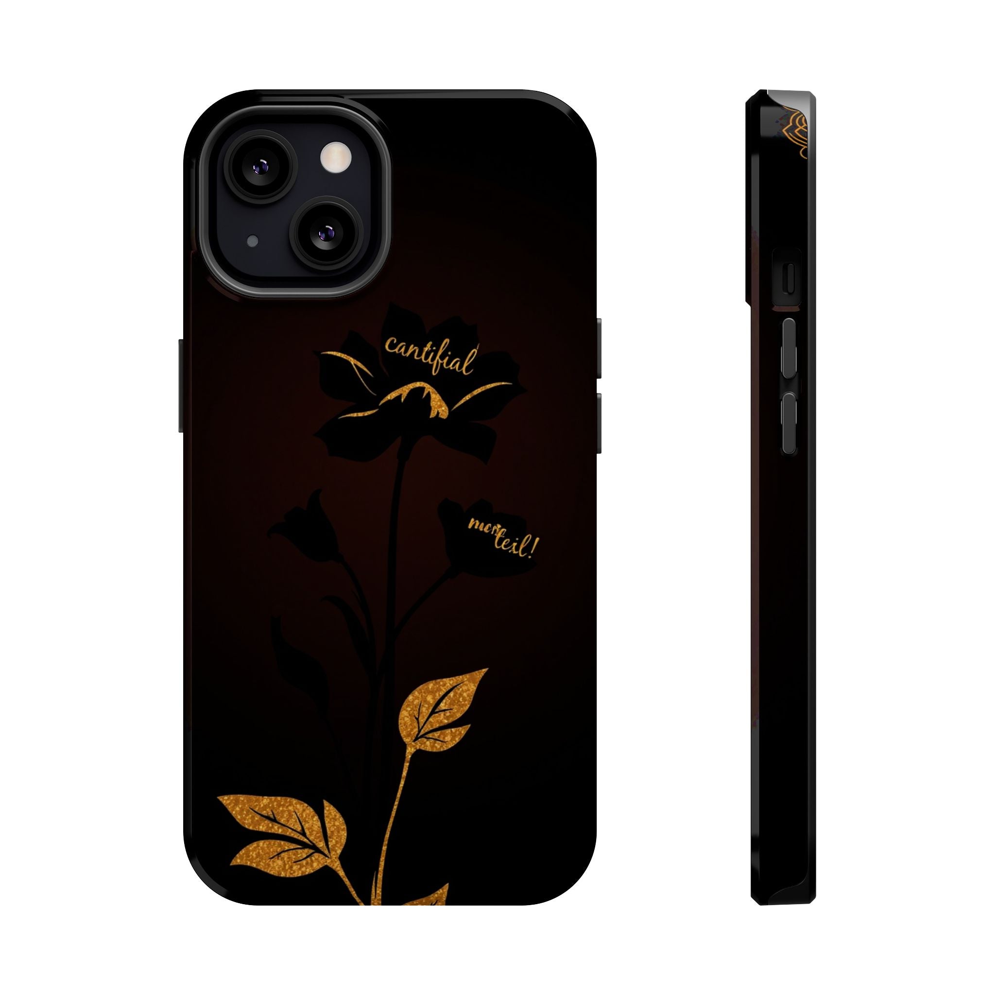 iPhone Earthy Floral Silhouette Design Slim Everyday Designer Case · iPhone Case