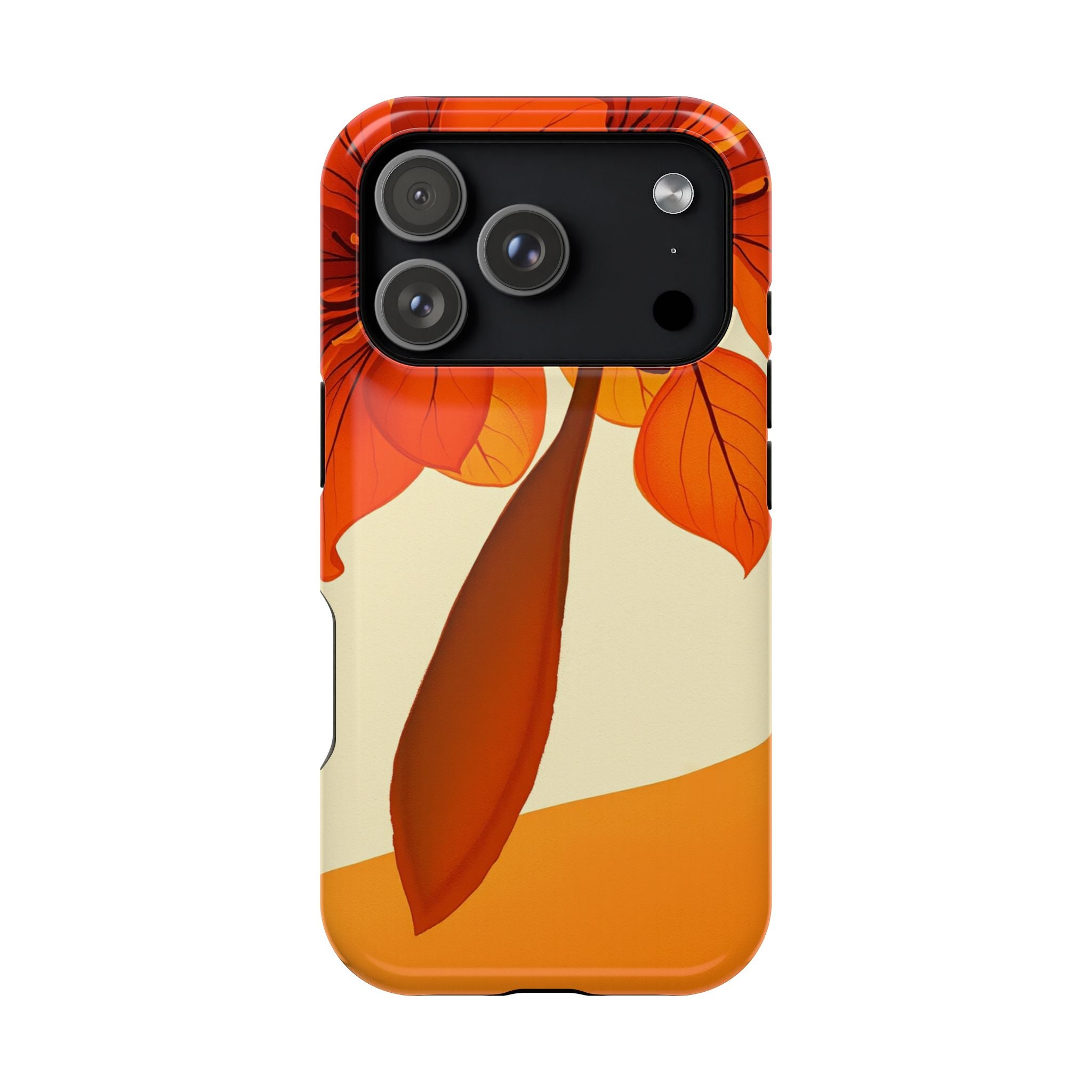 iPhone Burnt Orange And Sand Bloom Leaf Slim Everyday iPhone Designer · iPhone C
