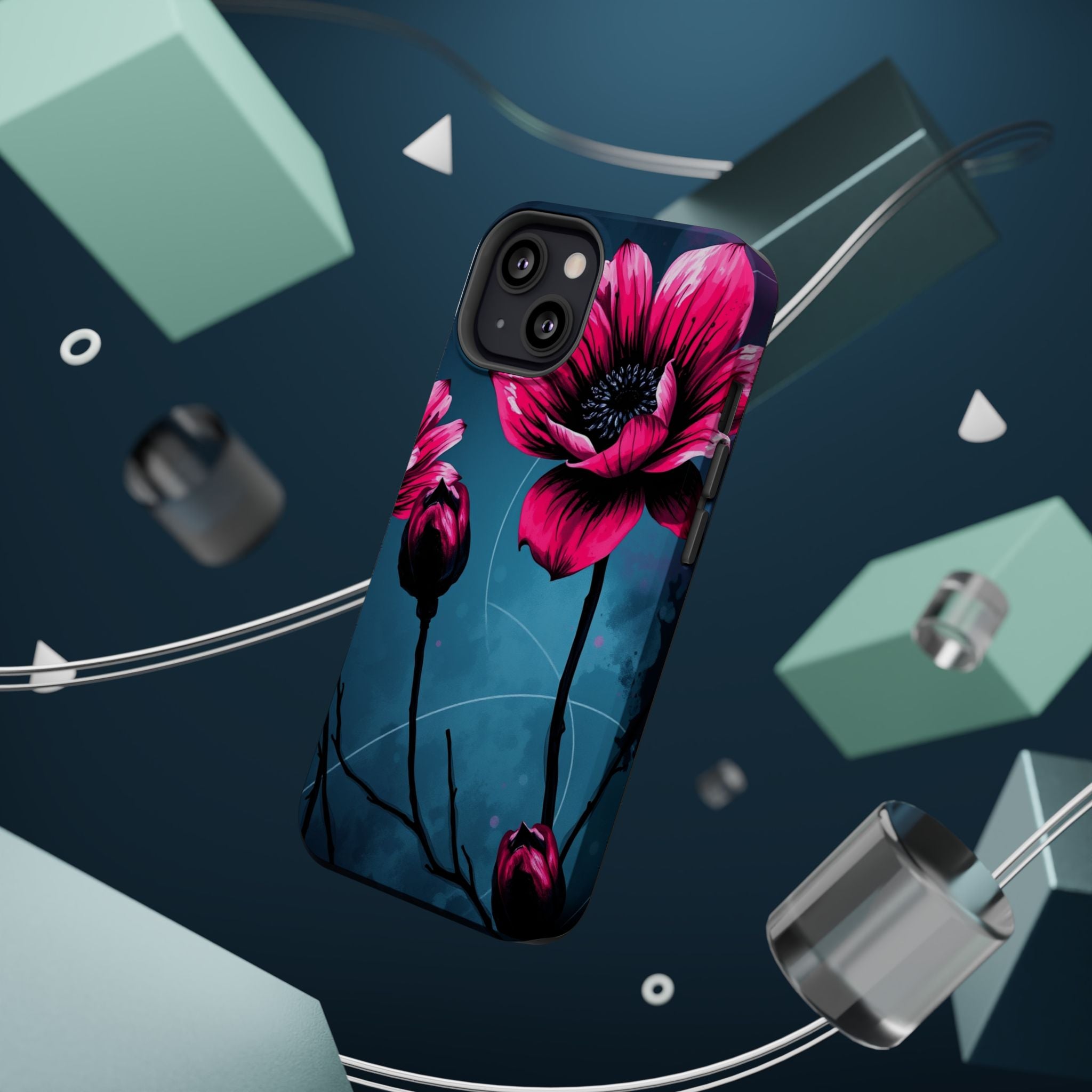 iPhone Floral Ink Wash Bold Art Slim Everyday Designer Case · iPhone Case