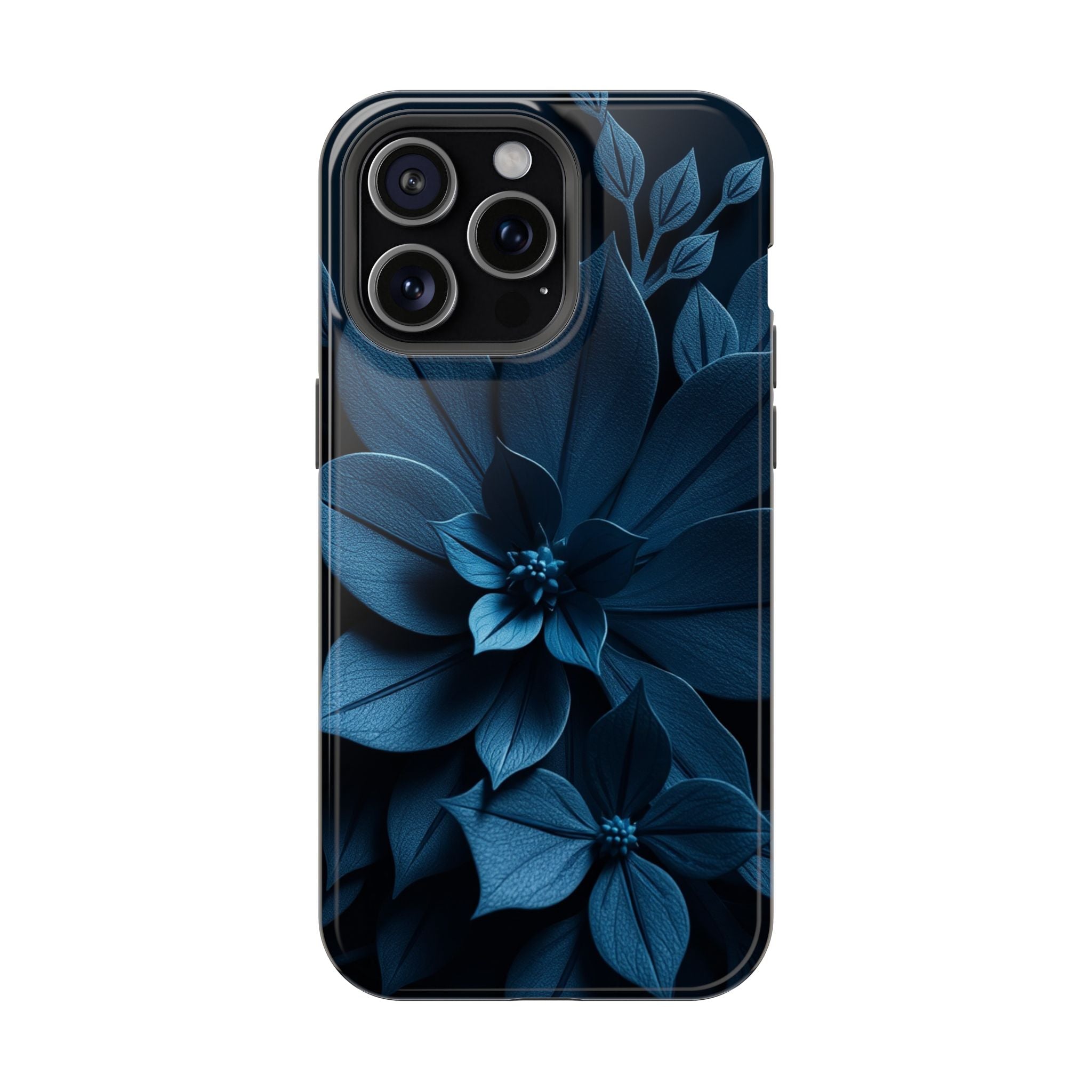 iPhone Midnight Blue And Silver Floral Dark Academia iPhone Slim · iPhone Case