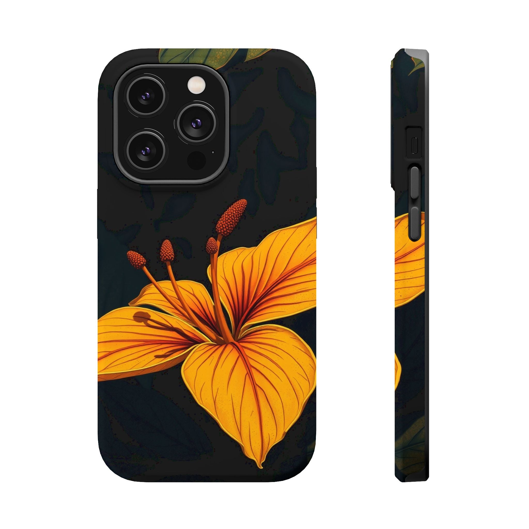 iPhone Earthy Tropical Bloom Design Artistic Everyday Cas Slim Snap Case · iPhon