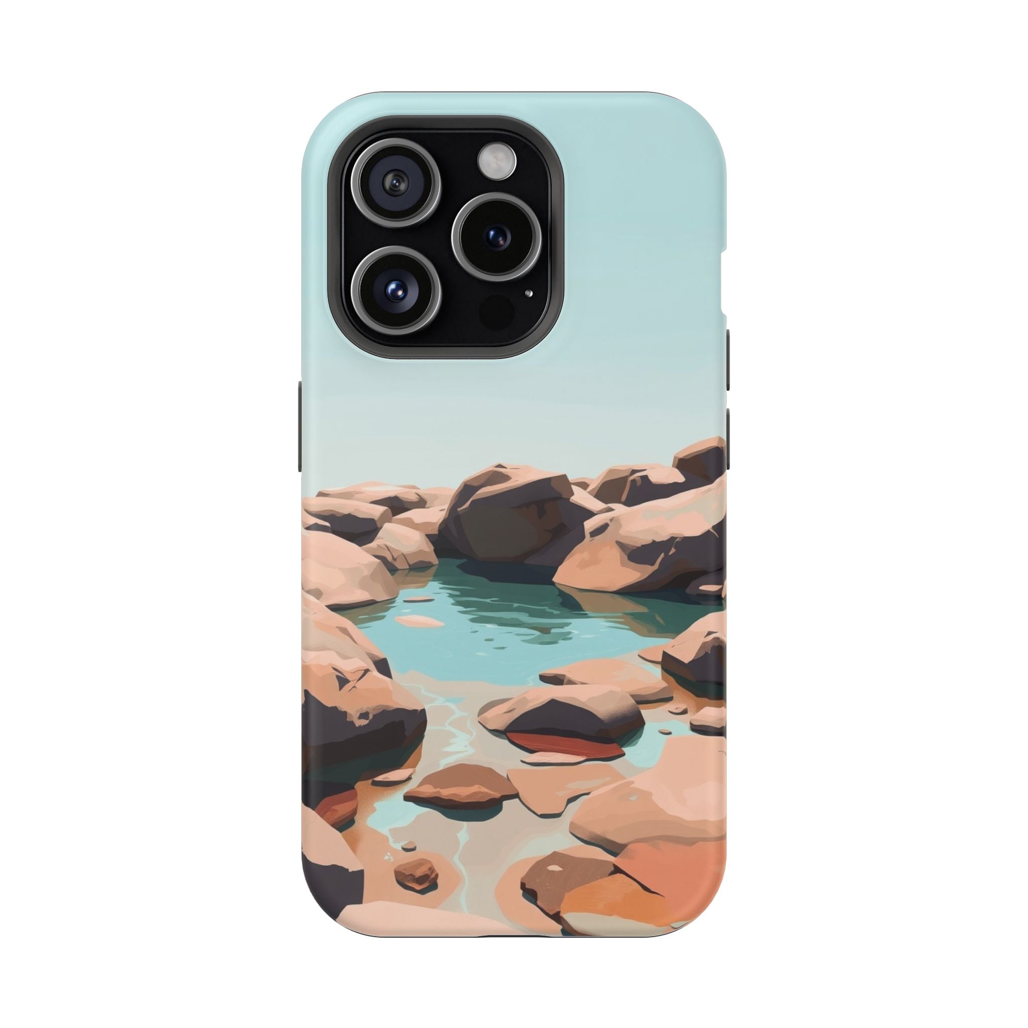 iPhone Tidal Pool Oil Painting Impressionist Slim iPhone Everyday · iPhone Case