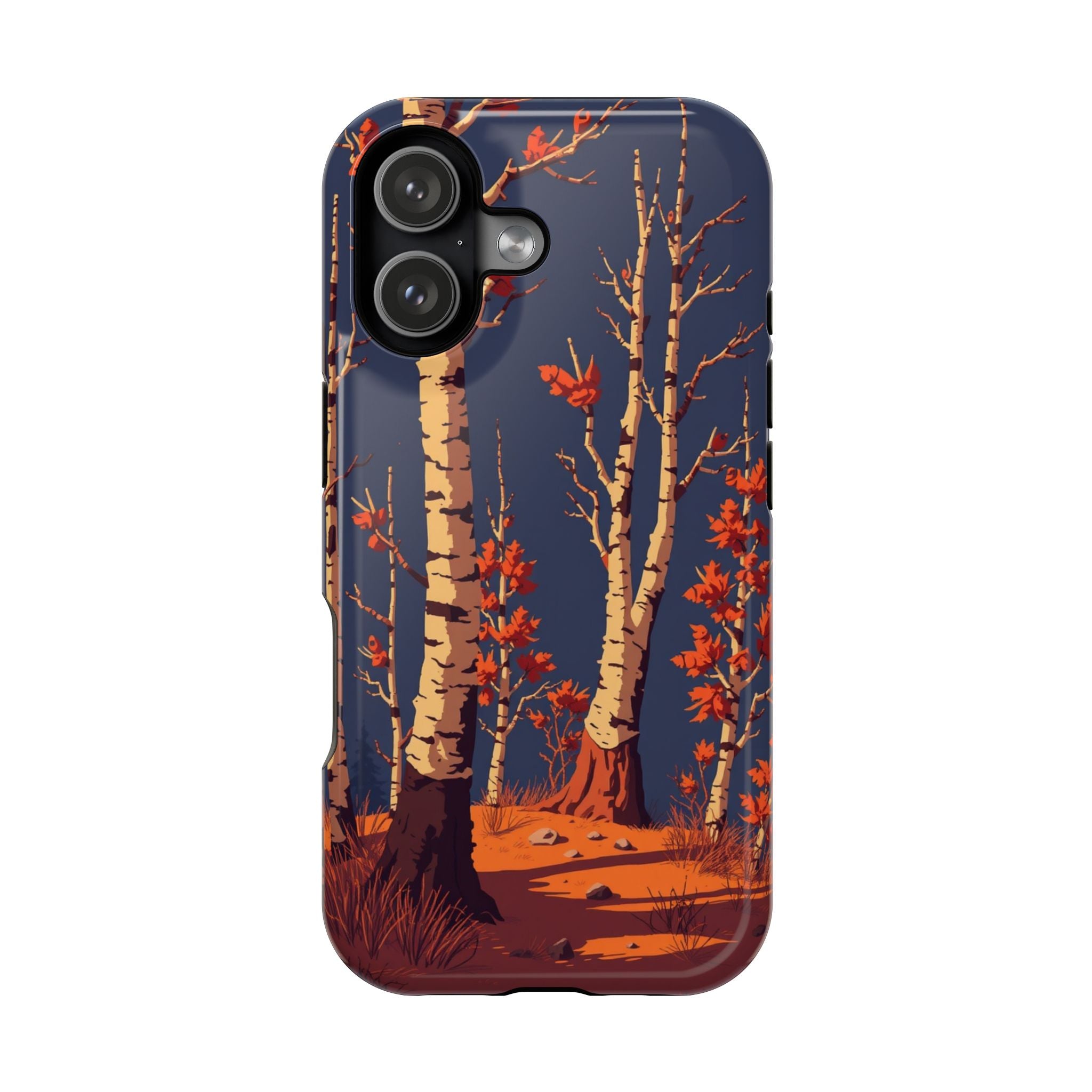 iPhone Birch Grove Pixel Art -Bit Bold Modern Everyday Snap Case · iPhone Case