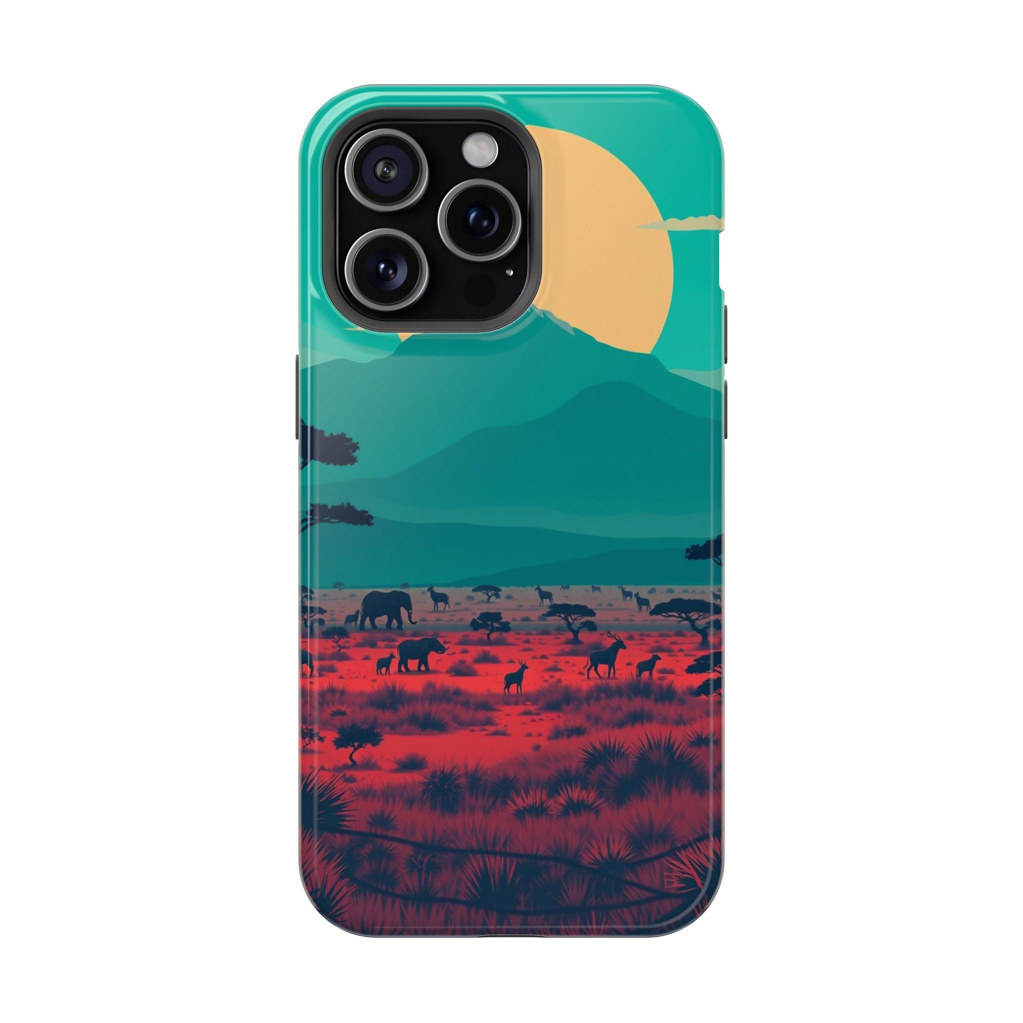 iPhone Savanna Horizon Vintage Retro Poster Slim iPhone Everyday · iPhone Case