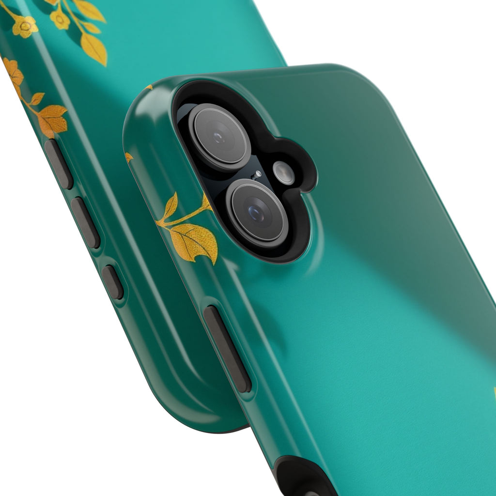 iPhone Floral Gold Foil Paper Cut Art Slim Everyday Designer Case · iPhone Case