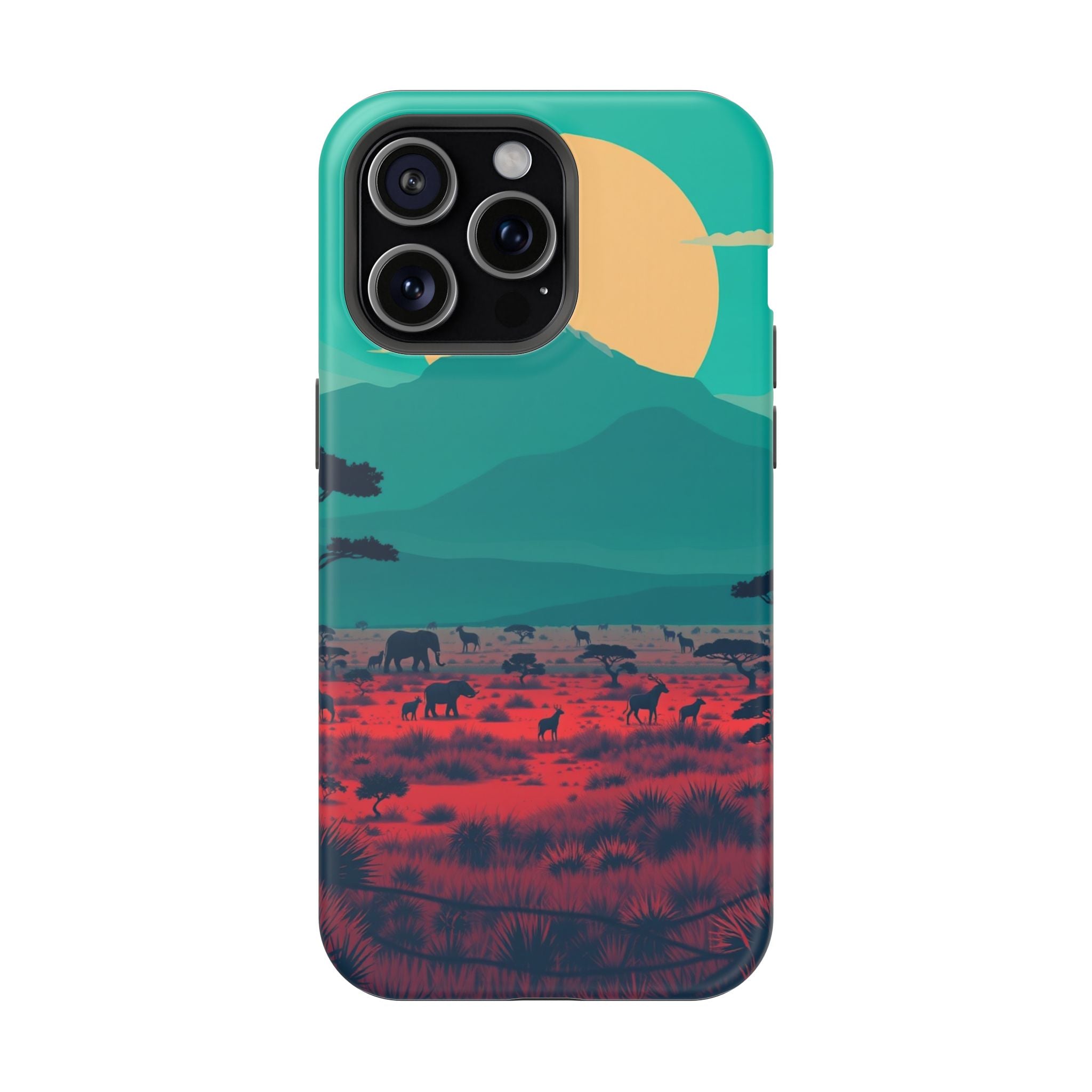 iPhone Savanna Horizon Vintage Retro Poster Slim iPhone Everyday · iPhone Case