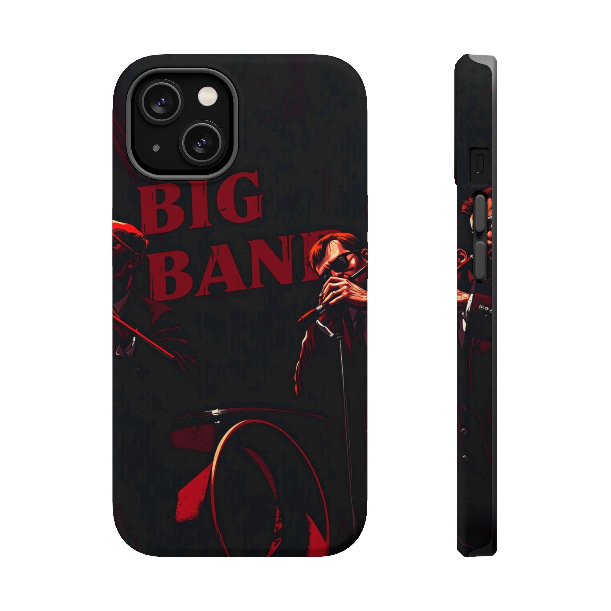 iPhone Black And Crimson Big Band Era Slim Everyday Designer Case · iPhone Case