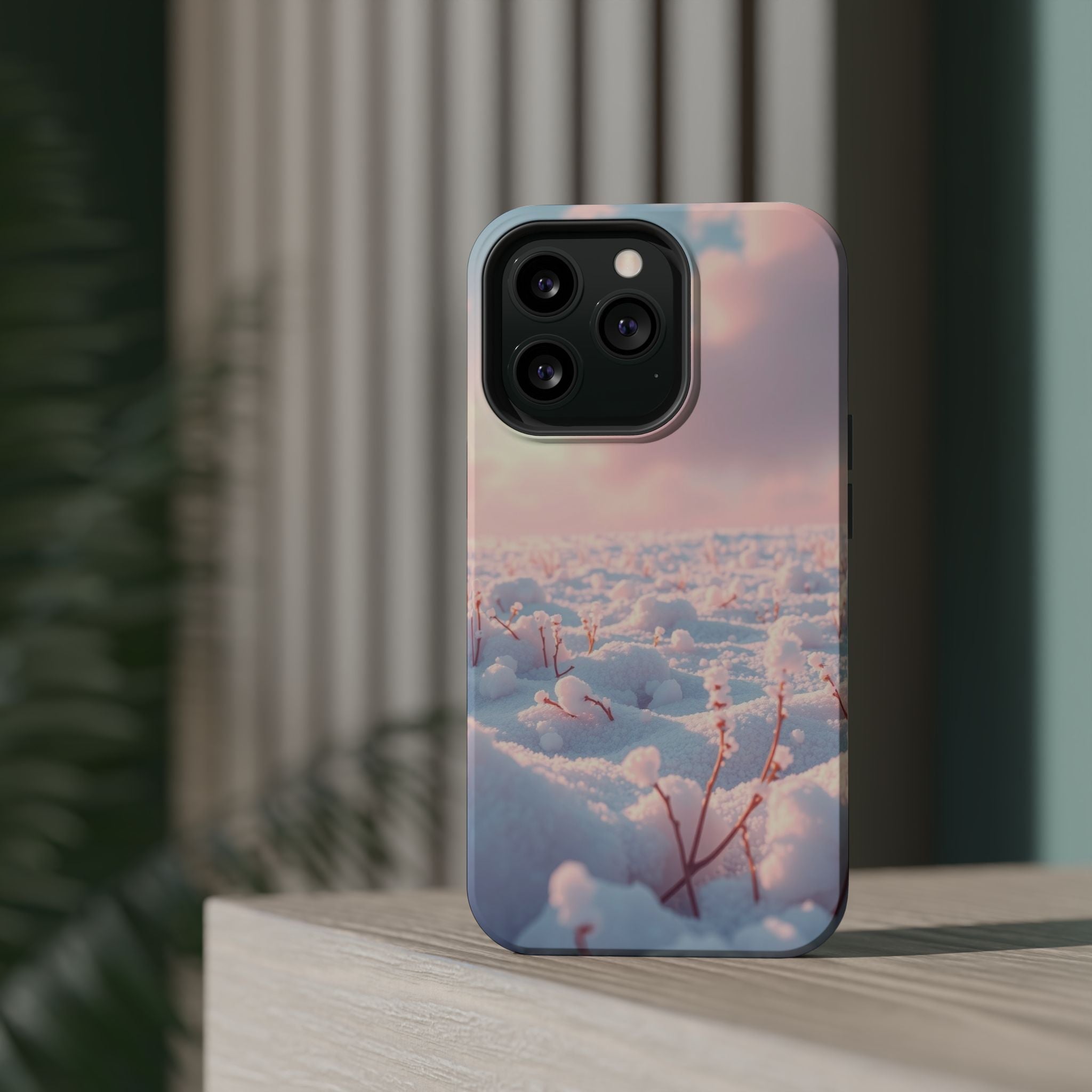 iPhone Snow Field Enchanted Art 13 Bold Modern Everyday Snap Case · iPhone Case