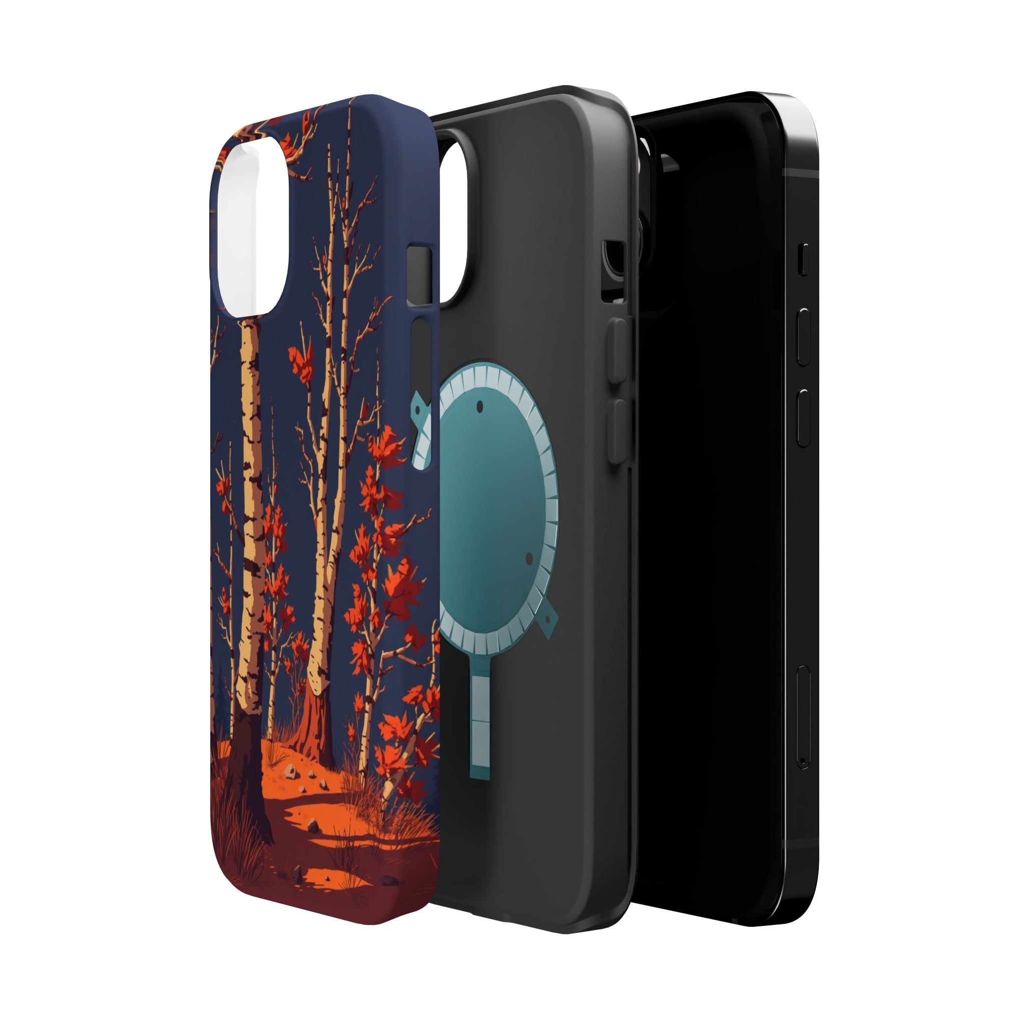 iPhone Birch Grove Pixel Art -Bit Bold Modern Everyday Snap Case · iPhone Case