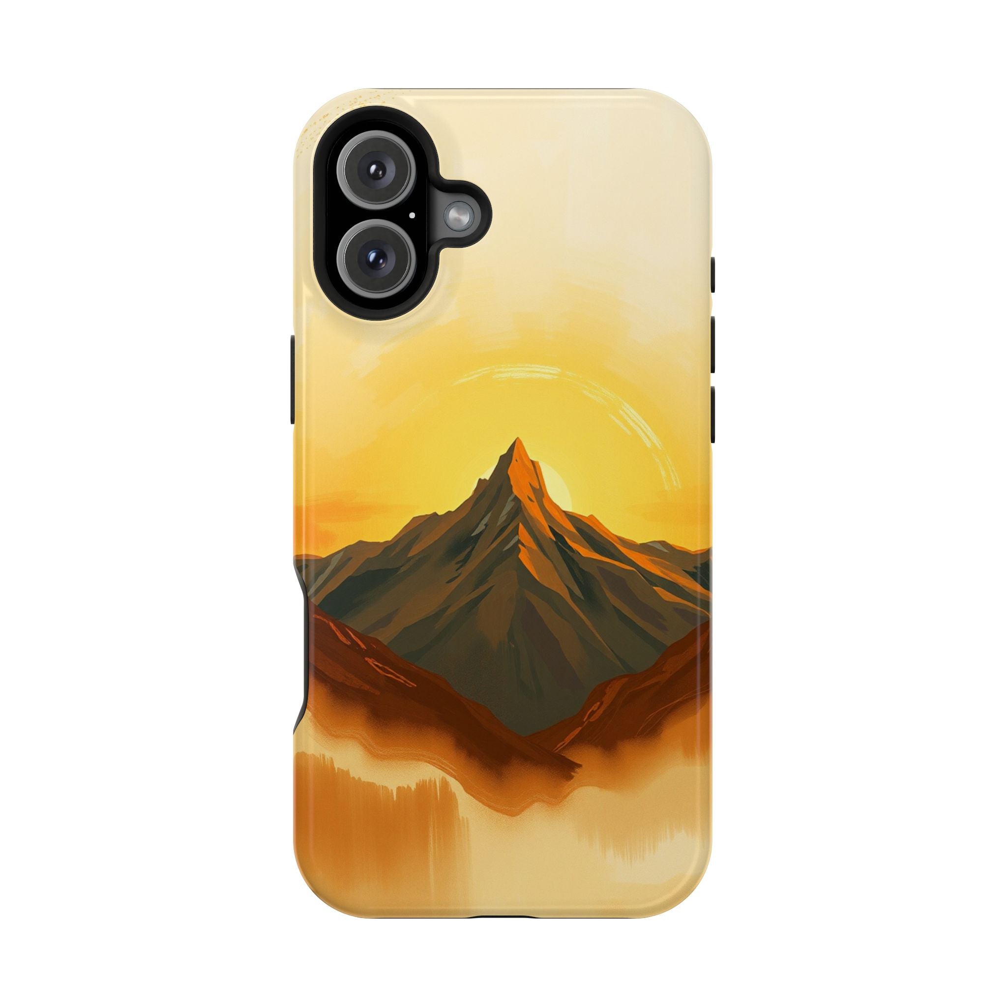 iPhone Mustard And Rust Mountain at Sunrise Slim iPhone Everyday · iPhone Case