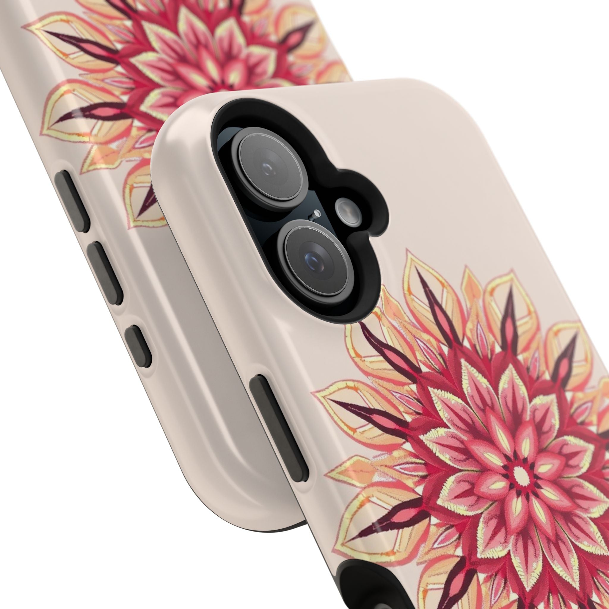 iPhone Floral Mandala Pixel Art -Bit Slim Everyday Designer Case · iPhone Case