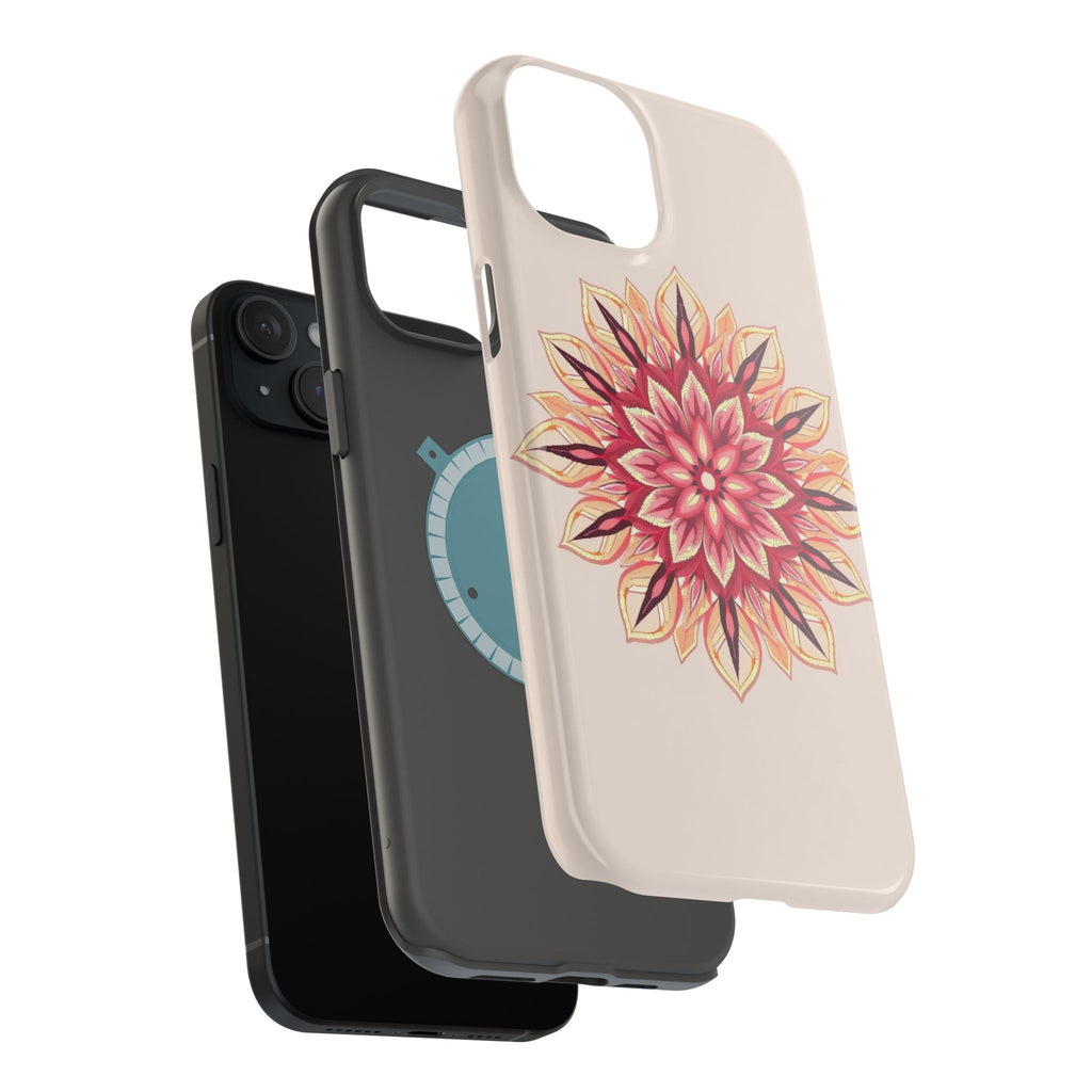 iPhone Floral Mandala Pixel Art -Bit Slim Everyday Designer Case · iPhone Case