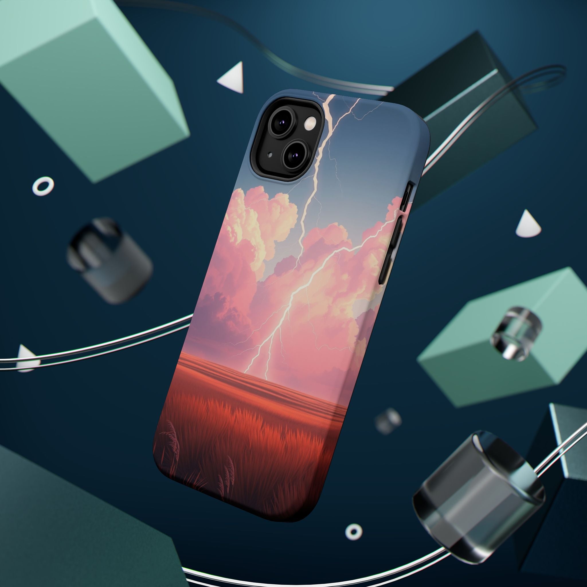iPhone Prairie Lightning Bold Art Bold Modern Everyday Snap Case · iPhone Case