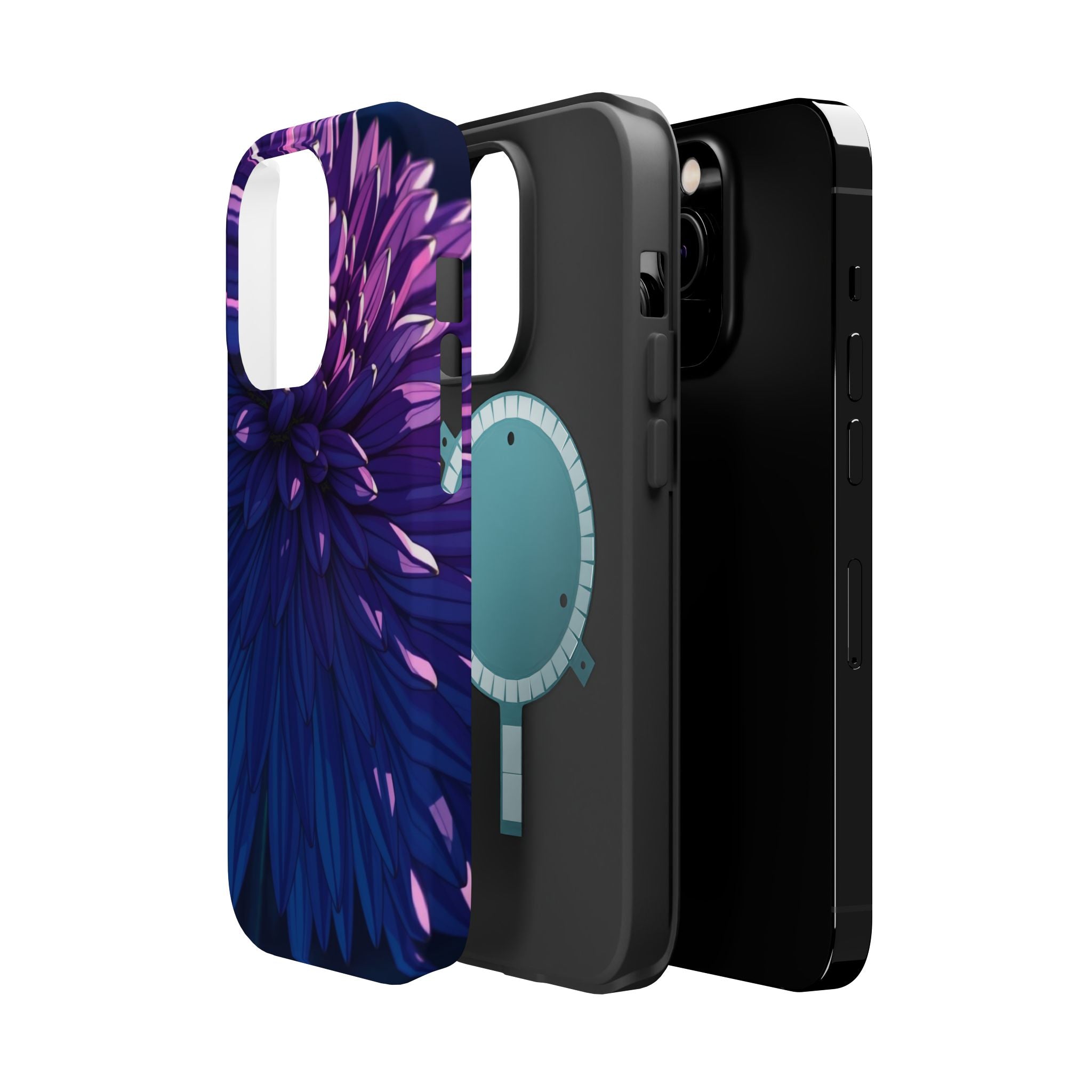iPhone Indigo And Violet Chrysanthemum Classic Soft iPhone Finish · iPhone Case