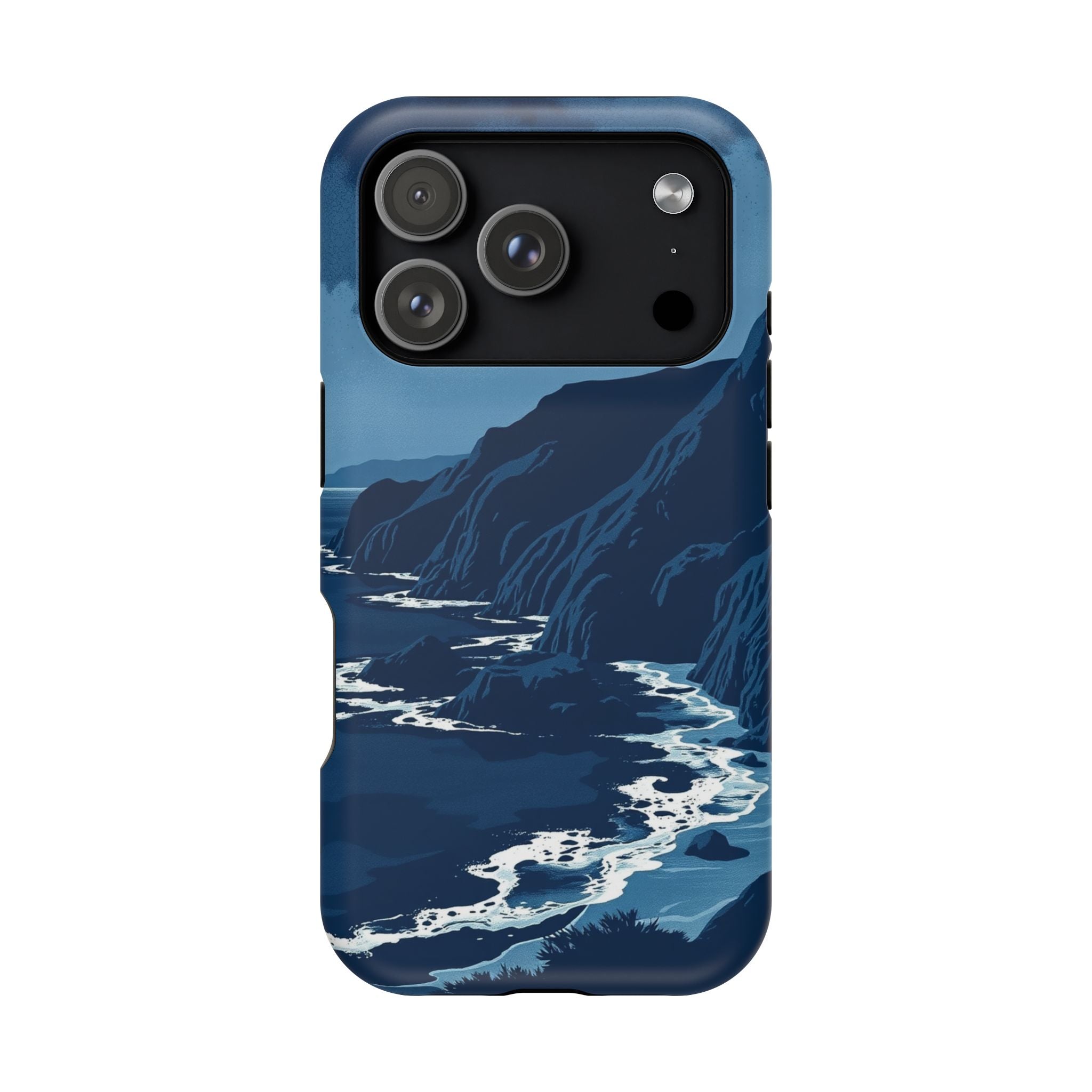 iPhone Midnight Blue And Silver Hibiscus Coast Carry Case Slim Snap Case · iPhon