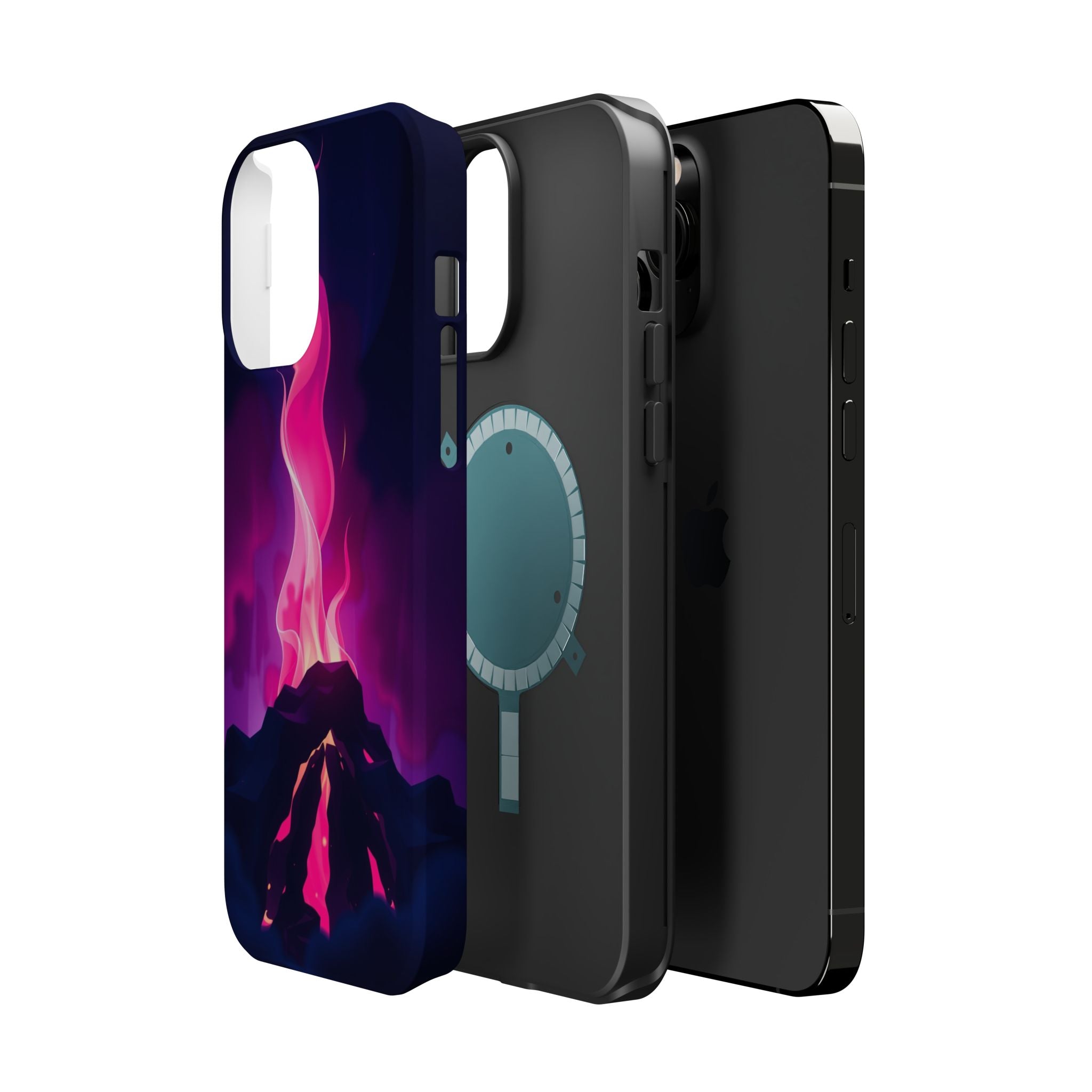 iPhone Cyan And Magenta Wildfire Glow Slim Everyday Designer Case · iPhone Case
