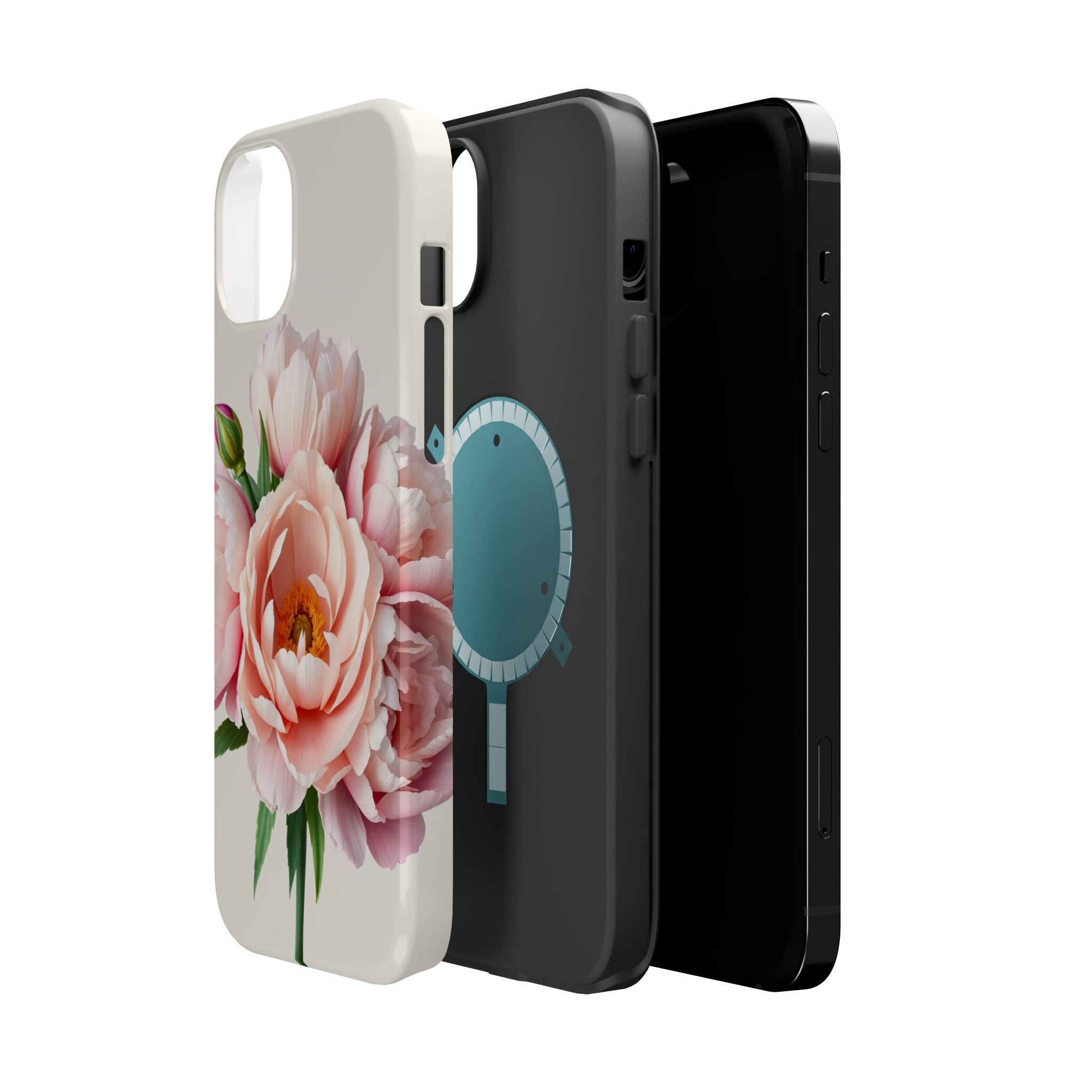 iPhone Serene Peony Bouquet Design Bold Modern Everyday Snap Case · iPhone Case