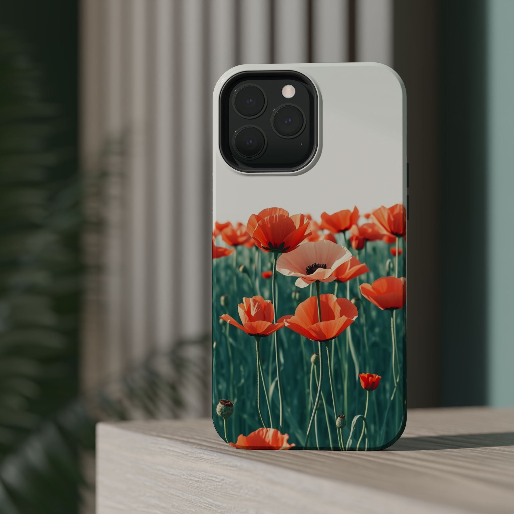 iPhone Mint And Blush Poppy Field 10 Slim Everyday Designer Case · iPhone Case