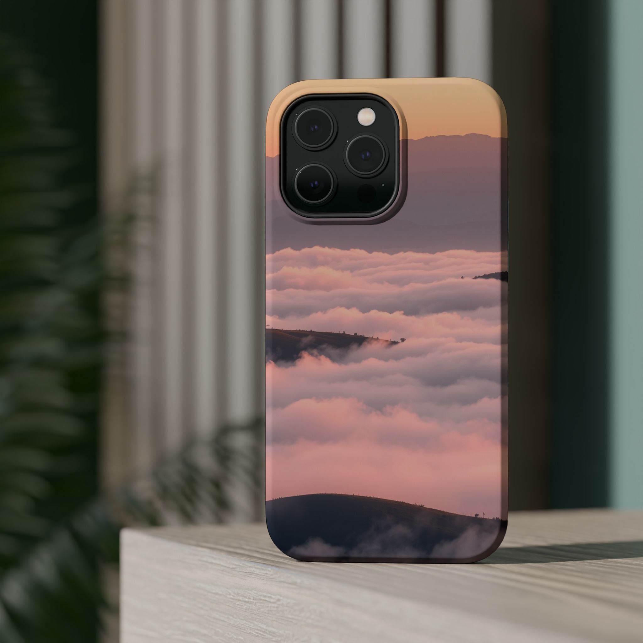 iPhone Fog Rolling Over Hills Grunge Distressed Soft iPhone Finish · iPhone Case